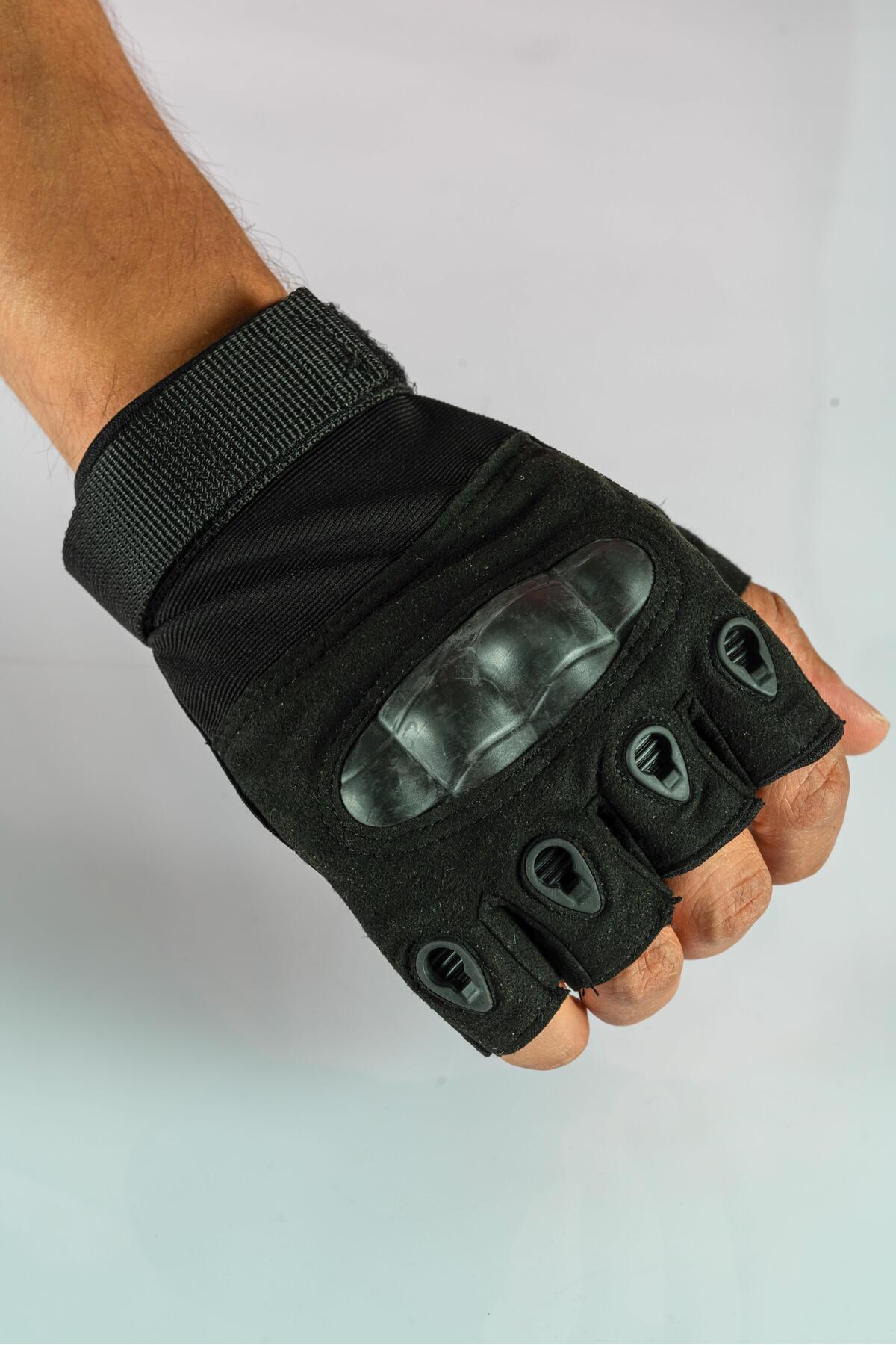 Outdoor Cut Fingerless Gloves Soldier Police Mountaineer Athlete Cyclist Bone Gloves -