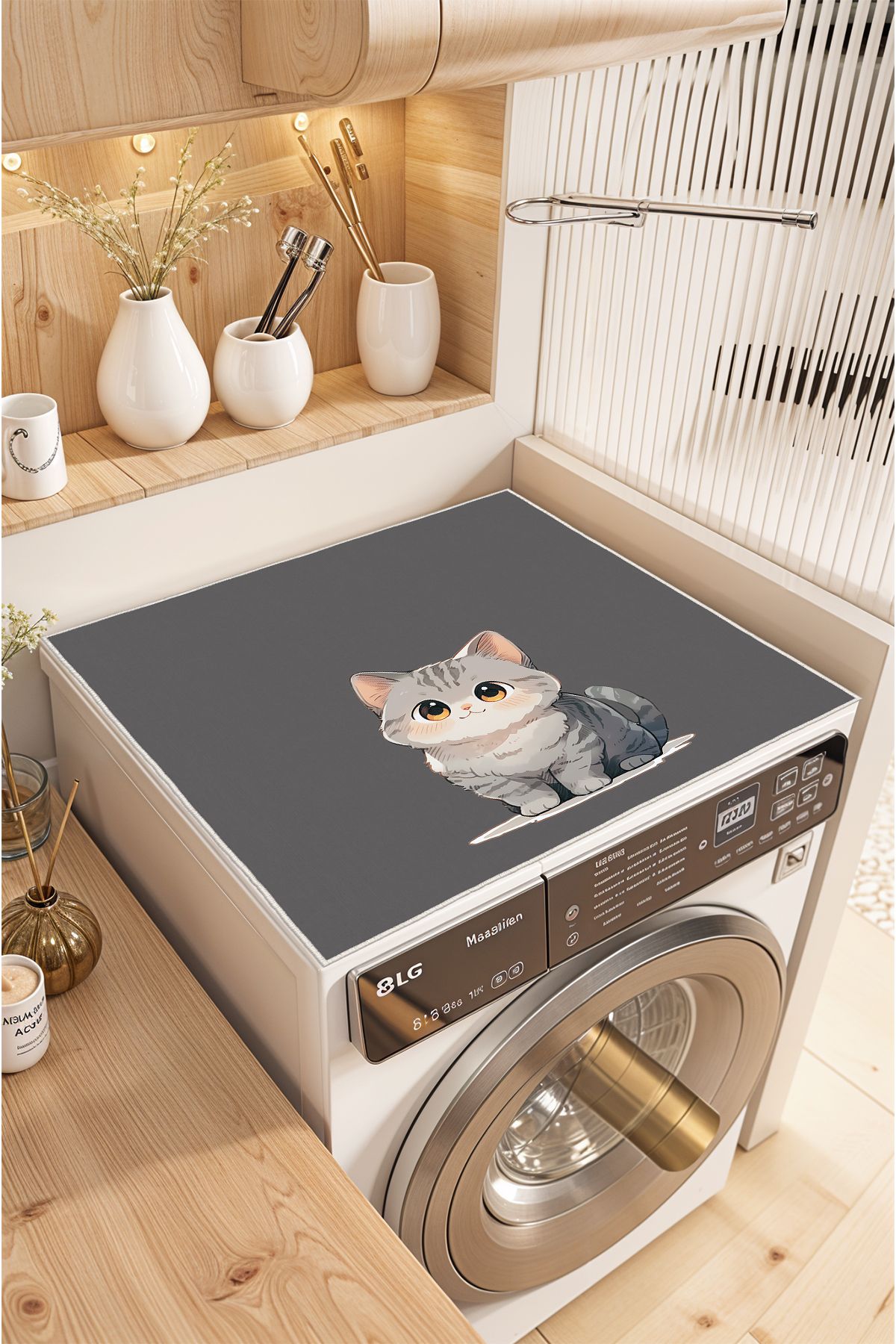 Homefesto-Anti-Slip Base Washing Machine Cmş09 Modern Useful Washable Mat Cover 3