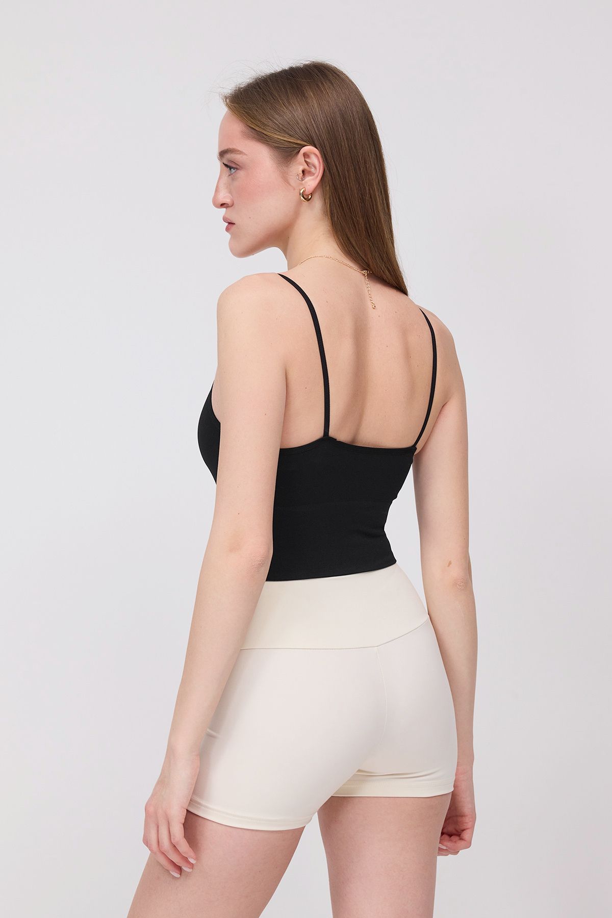 Addax-A009 Crop Tank Top with Rope Straps 5
