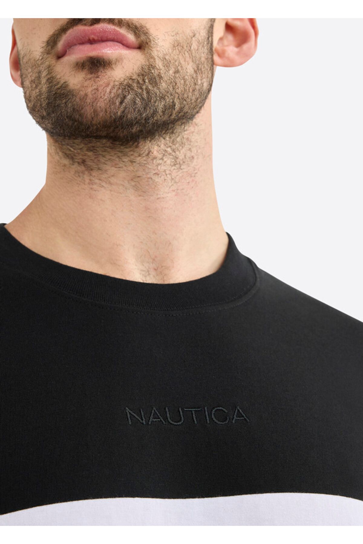 Nautica-Men's Cotton Black T-Shirt – Classic Essential for Casual Look 4