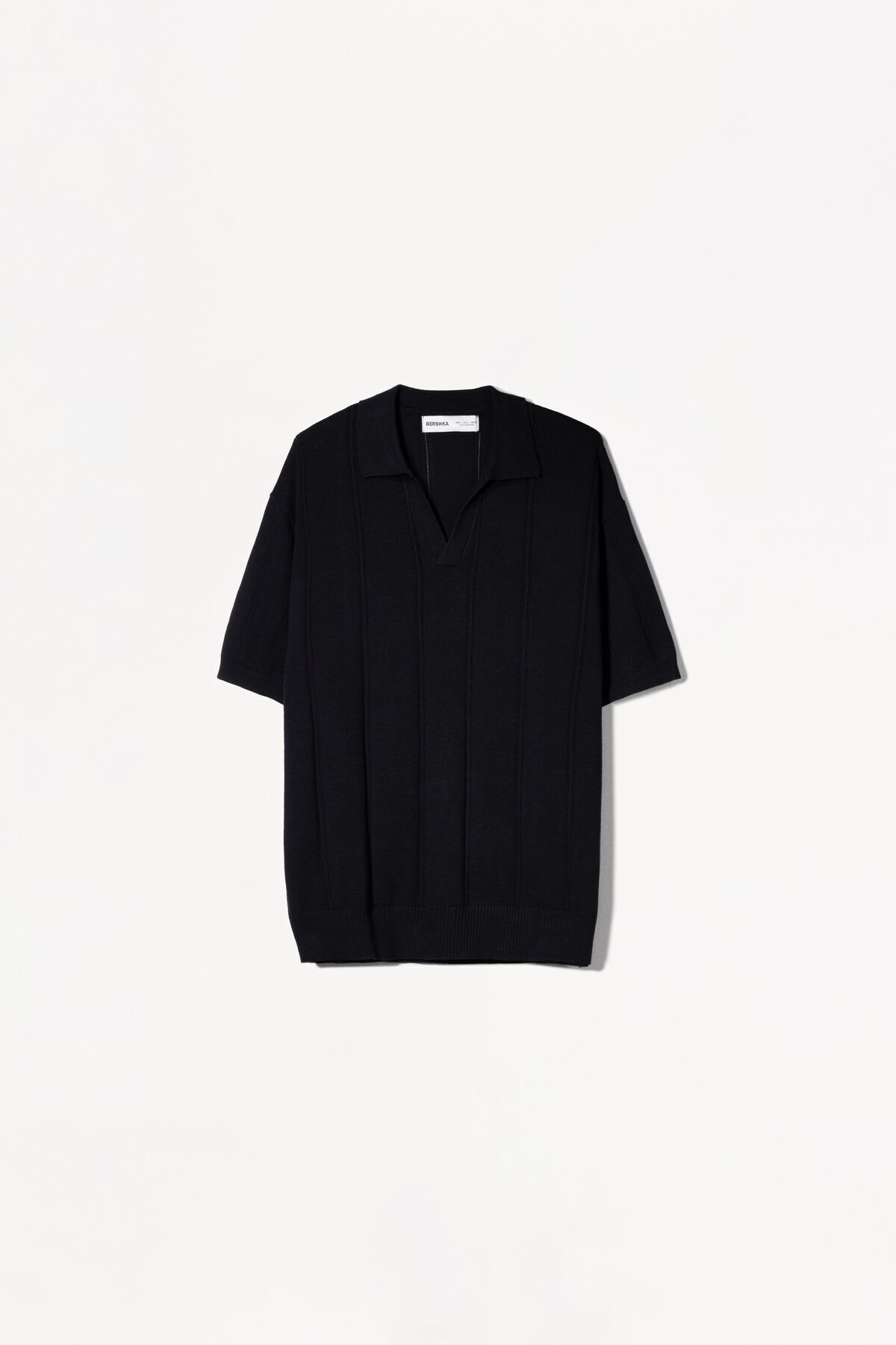 Bershka-Textured Short Sleeve Polo Shirt Ramadan 2