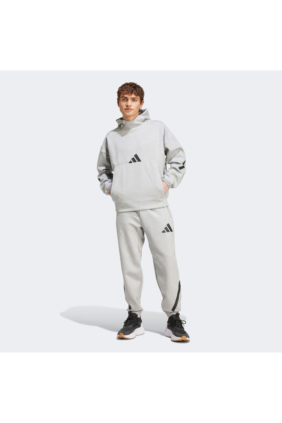 شلوار خاکستری مردانه Z.N.E.EKEK SIX اورجینال adidas