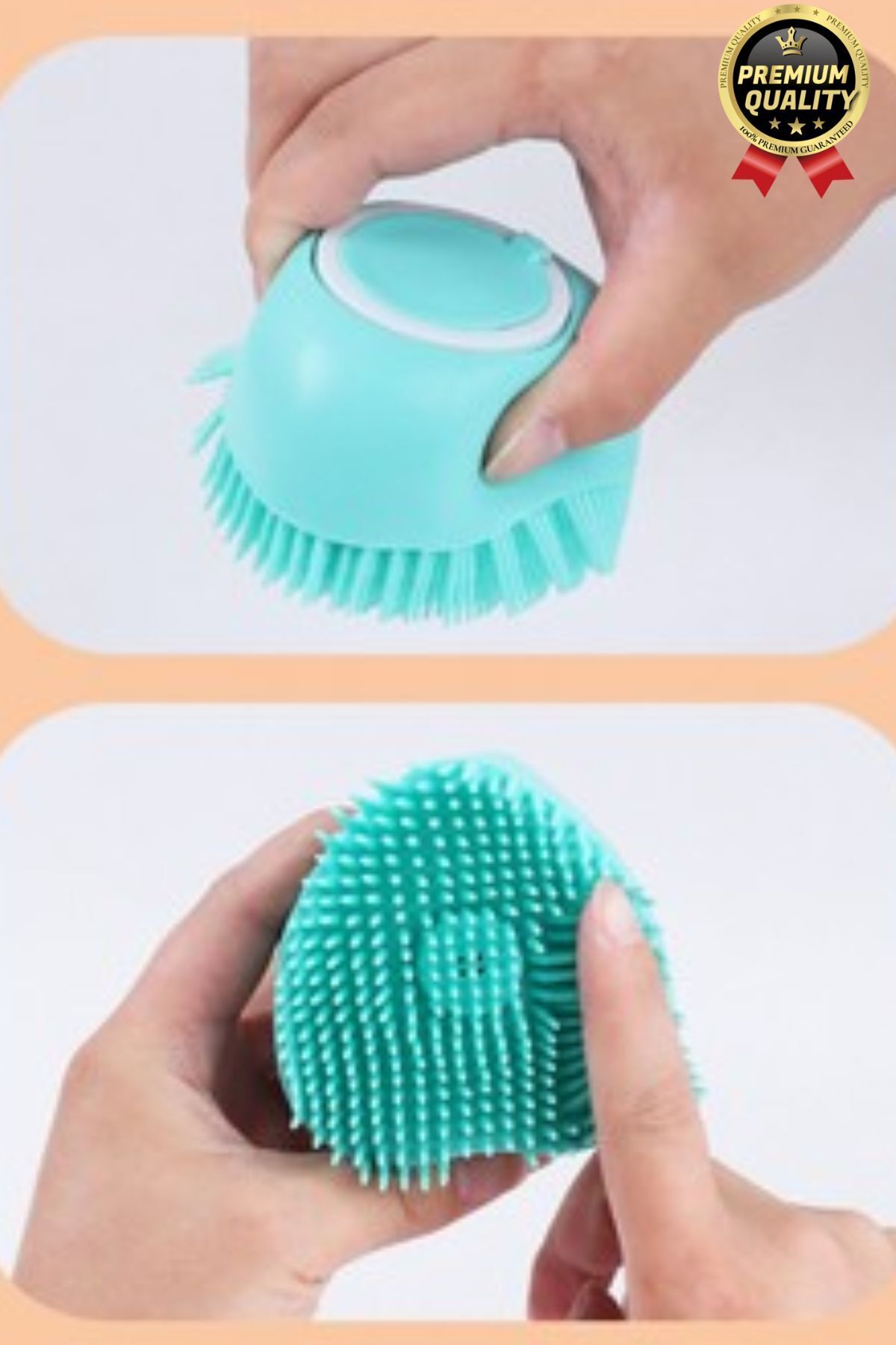 Svein Çok Amaçlı Silikon Evcil Hayvan Bebek Çocuk Şampuan Hazneli Banyo Masaj Tarak Duş Fırçası Kesesi fotoğrafı 7 (önizleme)