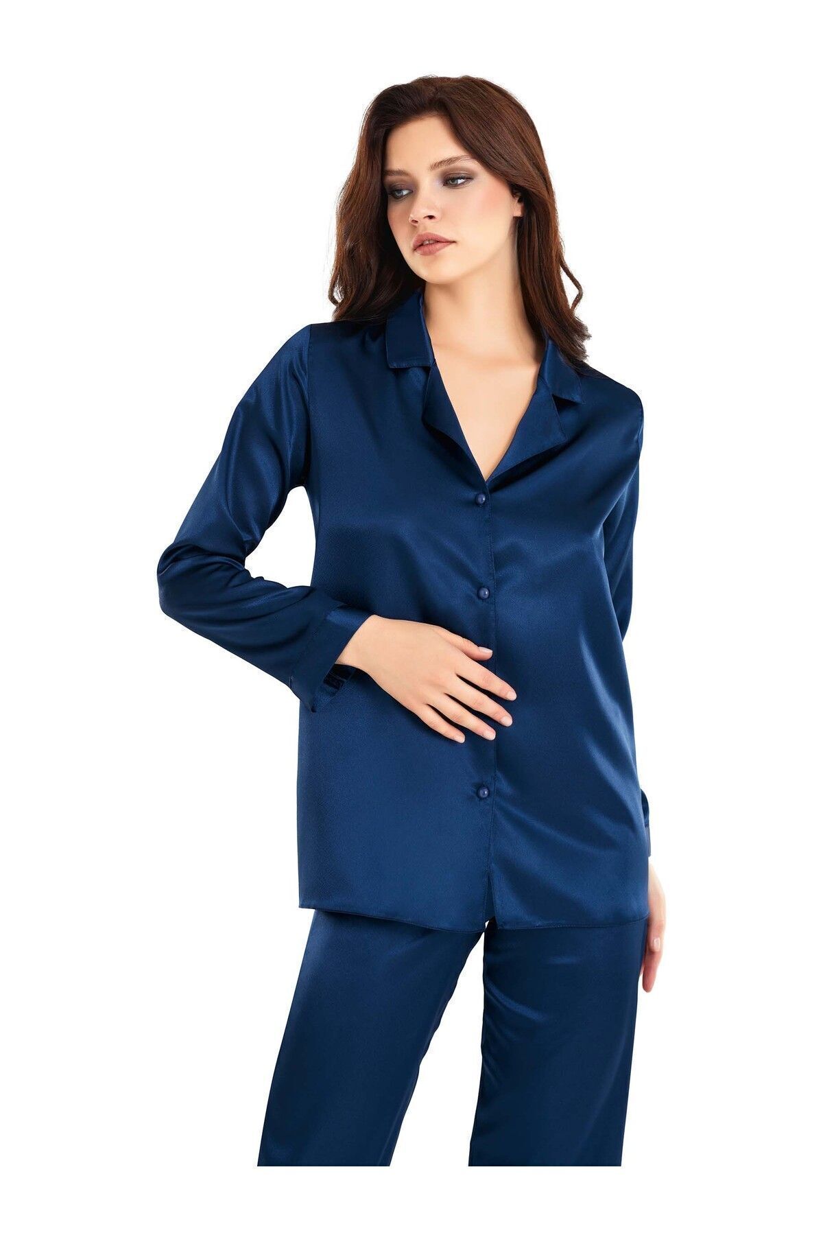 MOONGIRL Kadın Saten Pijama Takım