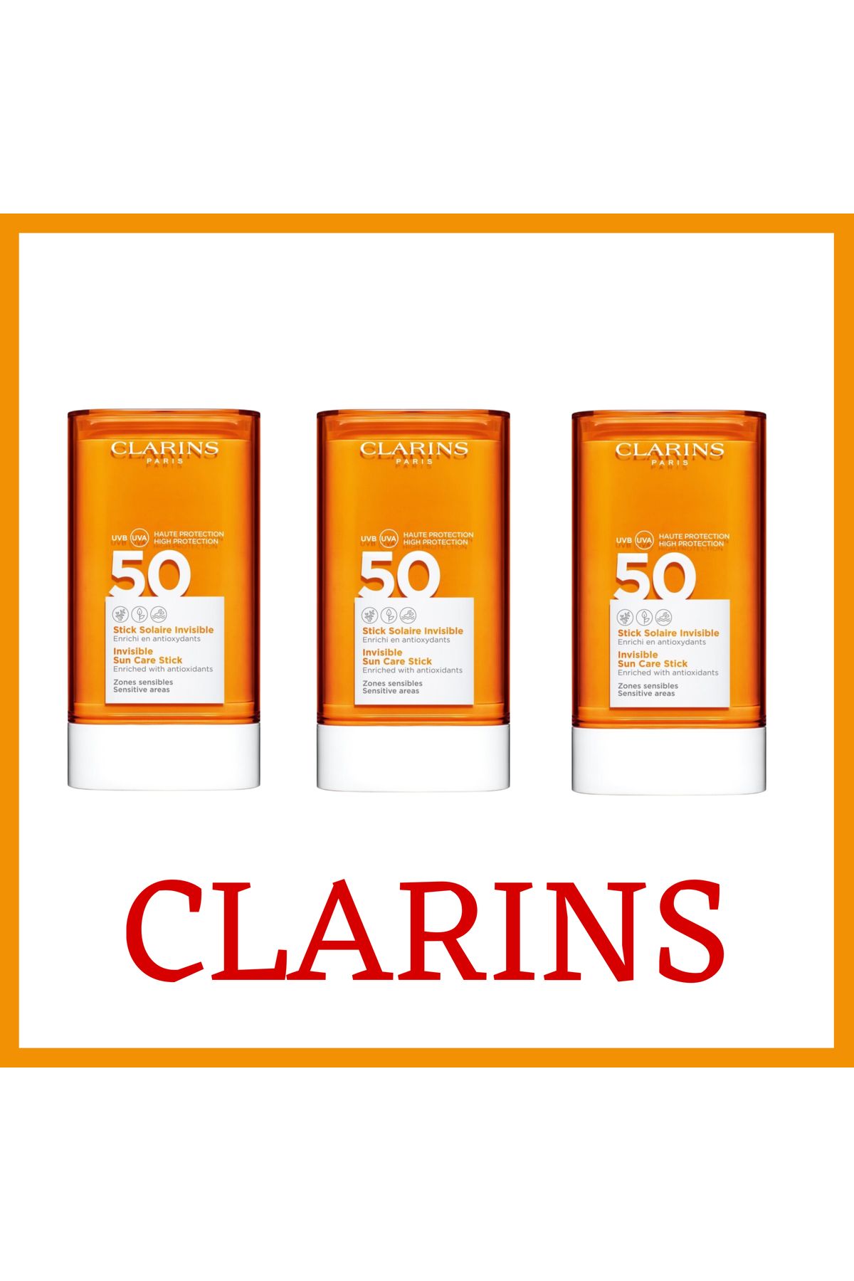 Clarins Invisible Sun Care Stick Spf50+ 17+17+17G 3 LÜ