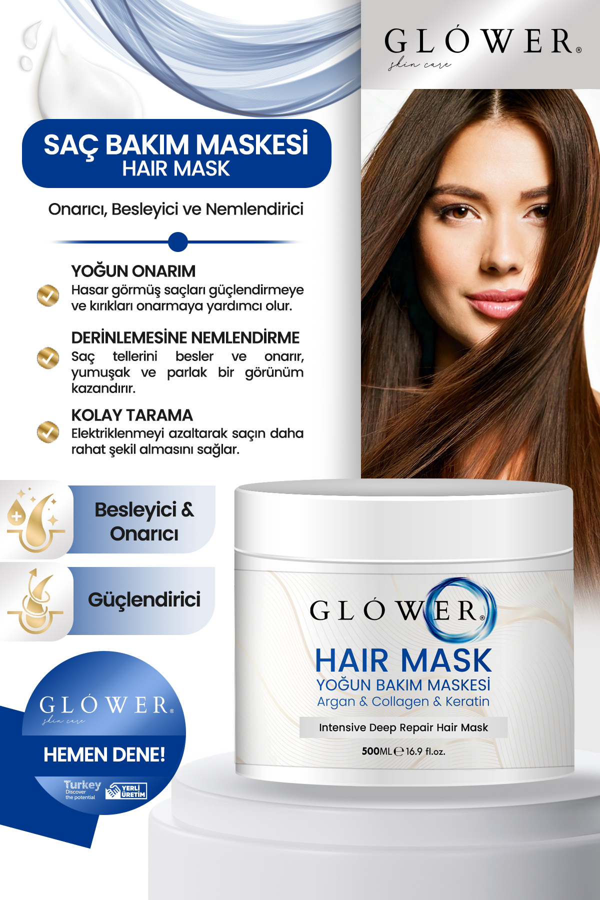 Hair Botox Saç Maskesi - Besleyici ve Koruyucu Etki 500ML — glw_004_sacmaskesi — تصویر 2 از 4