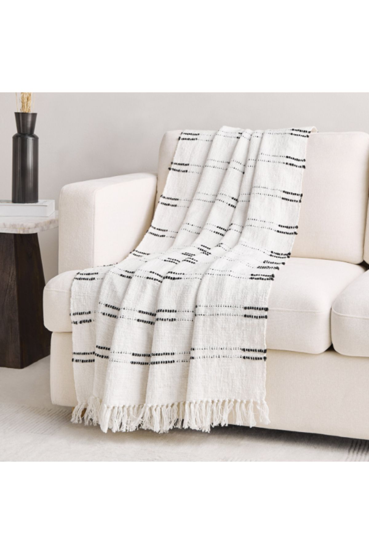 Home Box-Albedo Cut Stripe Woven Throw 130x170 cm 1