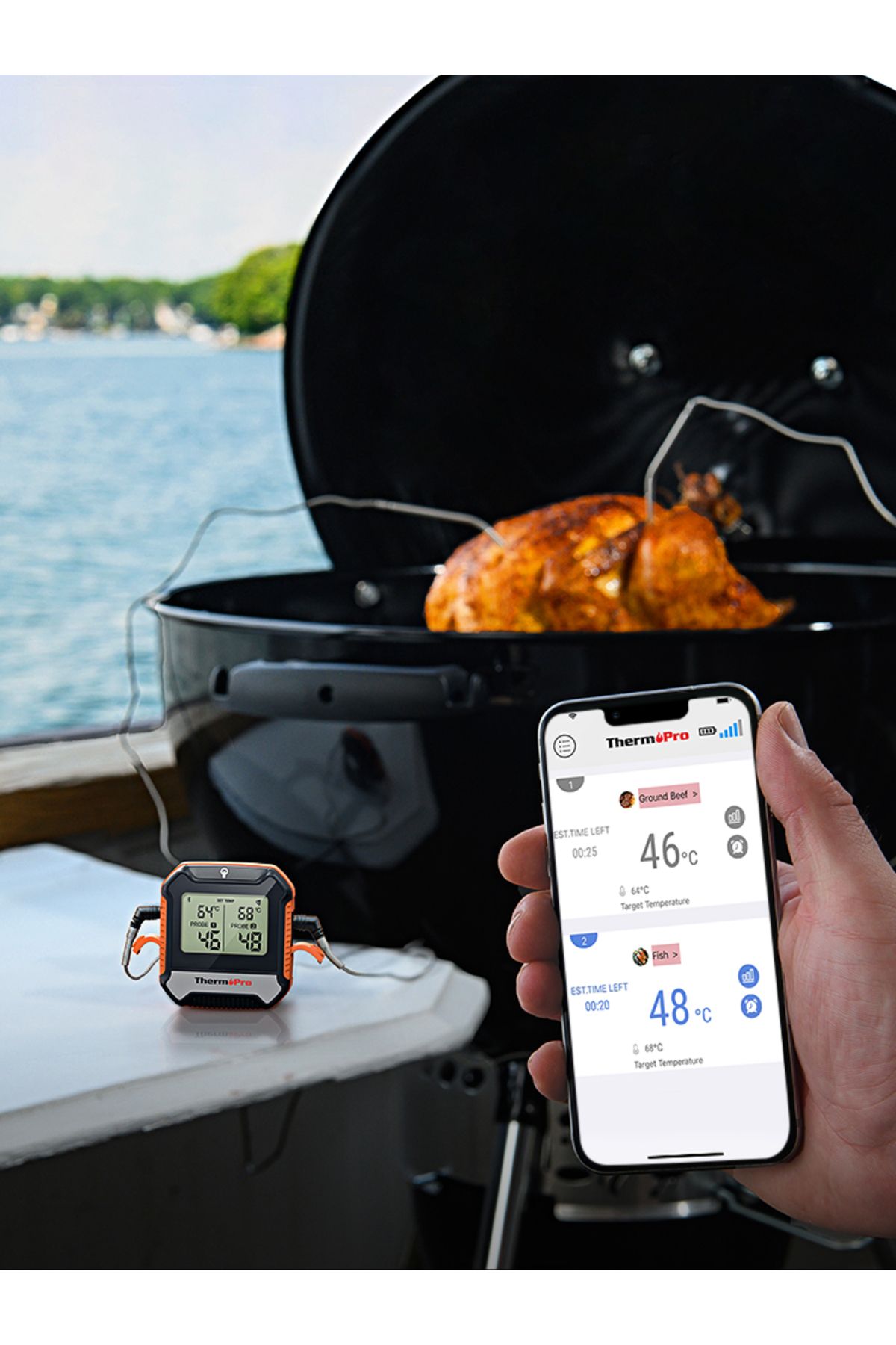 Choice-Thermopro Tp904 Bluetooth-connected App Wireless 135m Dual Probes Digital Meat Thermometer, Kitch... 7