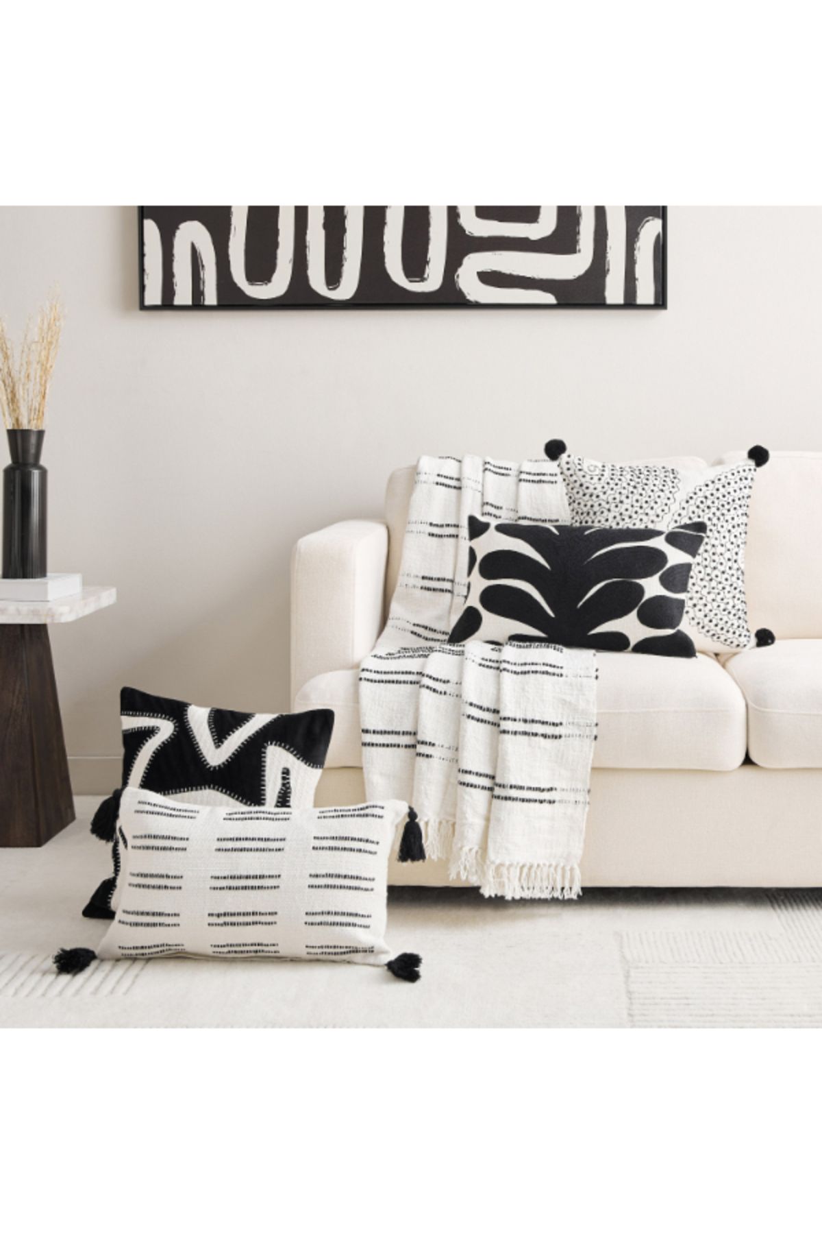 Home Box-Albedo Cut Stripe Woven Throw 130x170 cm 5