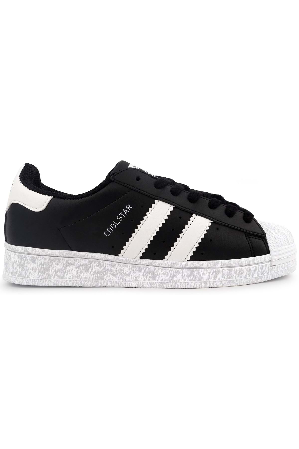 Kids Club Shoes Kocamanlar Star Sneaker Ortopedik Taban Unisex Spor Ayakkabı SİYAH-BEYAZ