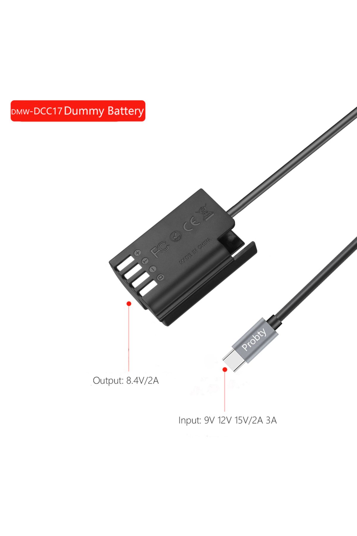 Choice-PD USB-C DMW-BLK22 Dummy Battery Power Adapter For Panasonic Lumix G9 DC-S5K DC-S5 GH5S GH5 II GH... 4