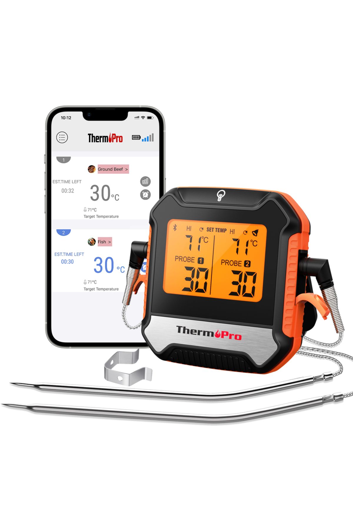 Choice-Thermopro Tp904 Bluetooth-connected App Wireless 135m Dual Probes Digital Meat Thermometer, Kitch... 8