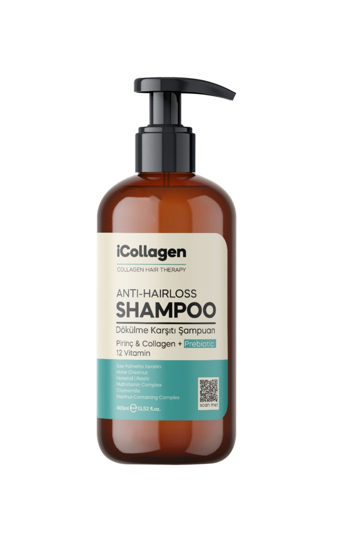 icollagen-Collagen & Rice + 12 Vitamin Anti-Hair Loss Shampoo 1