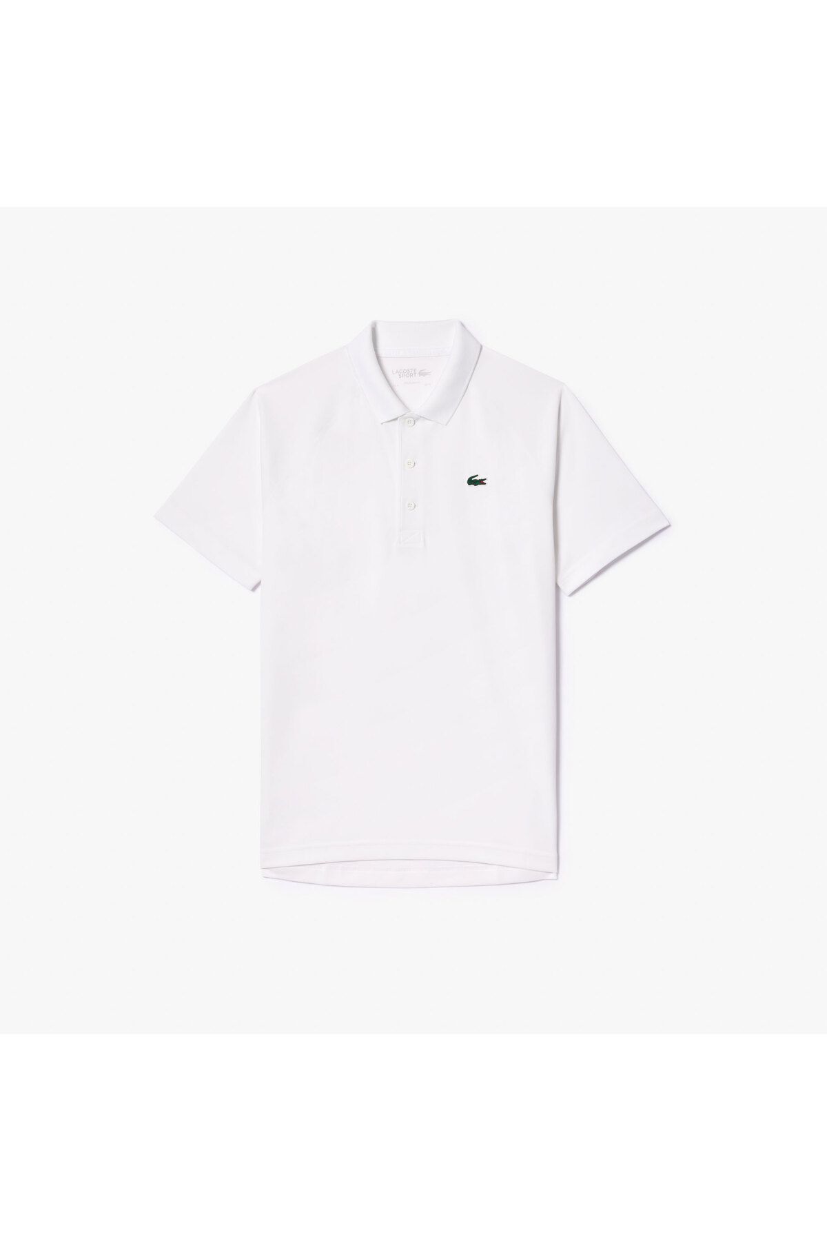 تی شرت یقه پولو مردانه چوگان سفید مناسب ورزشی Lacoste