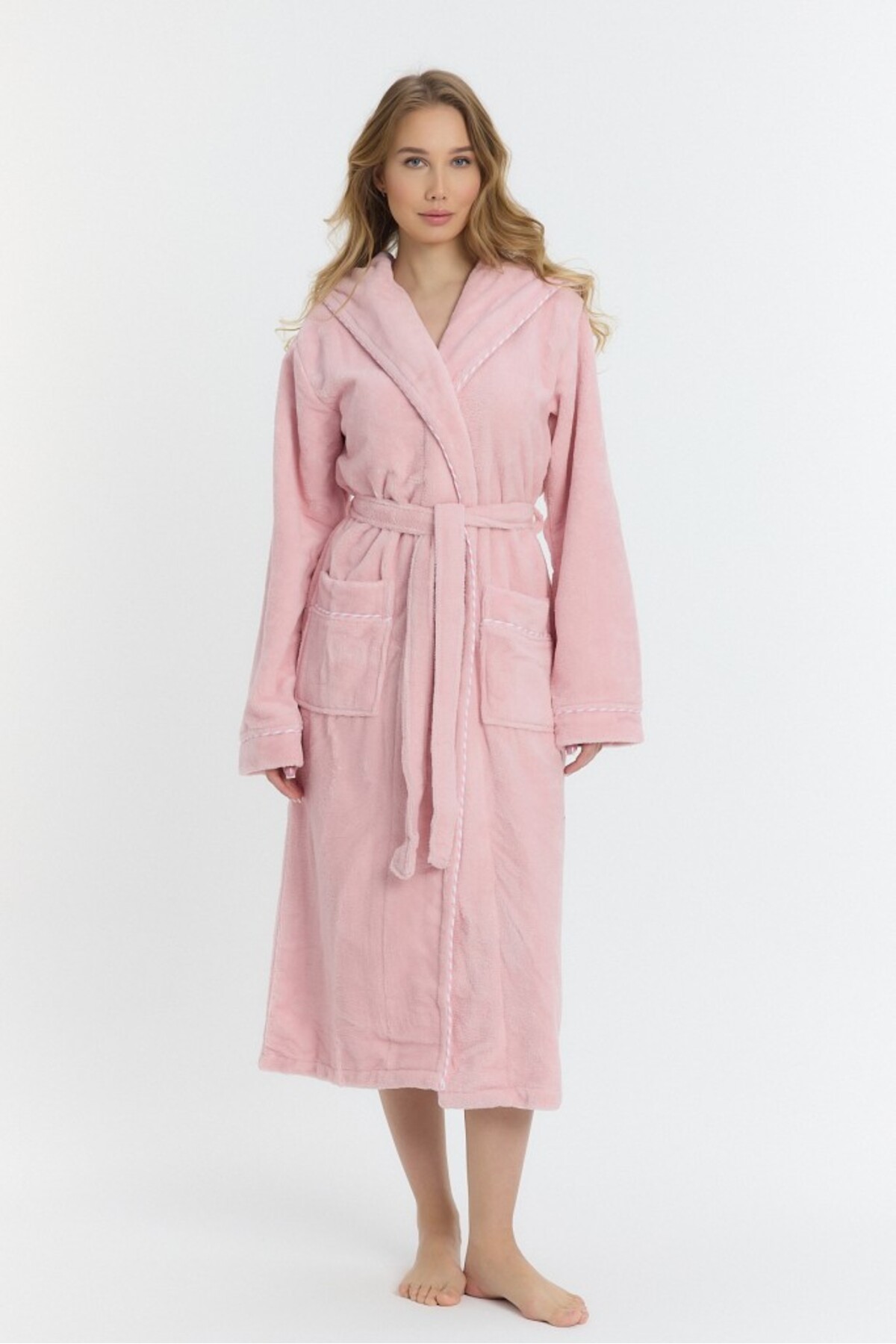 Triga Women's Hooded Bathrobe 100% Cotton