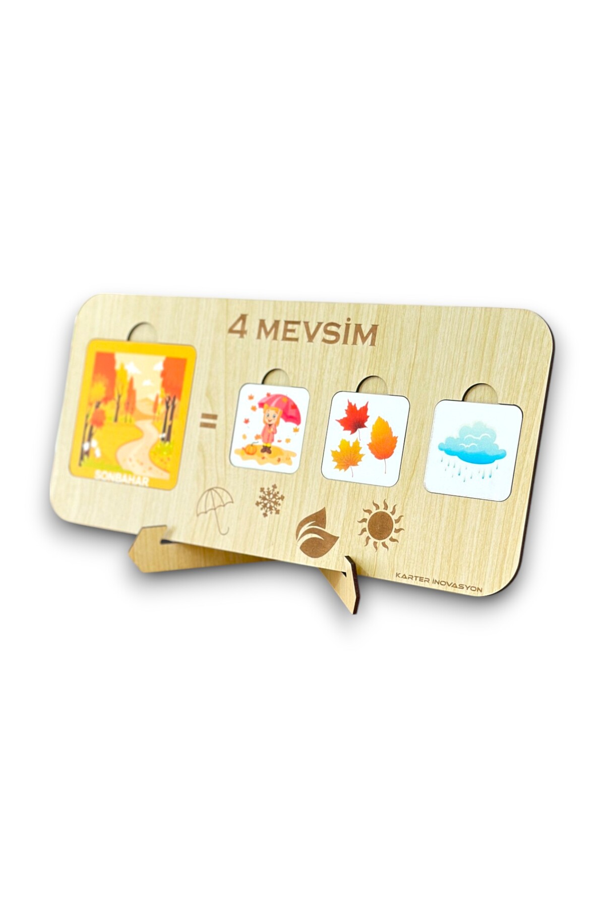 Karter İnovasyon Ahsap Mevsim Tahtasi,Mevsimleri Ögreniyorum,4 Mevsim, Ahsap Egitici Set,Ahsap Oyuncak,Montessori Set fotoğrafı 7 (önizleme)