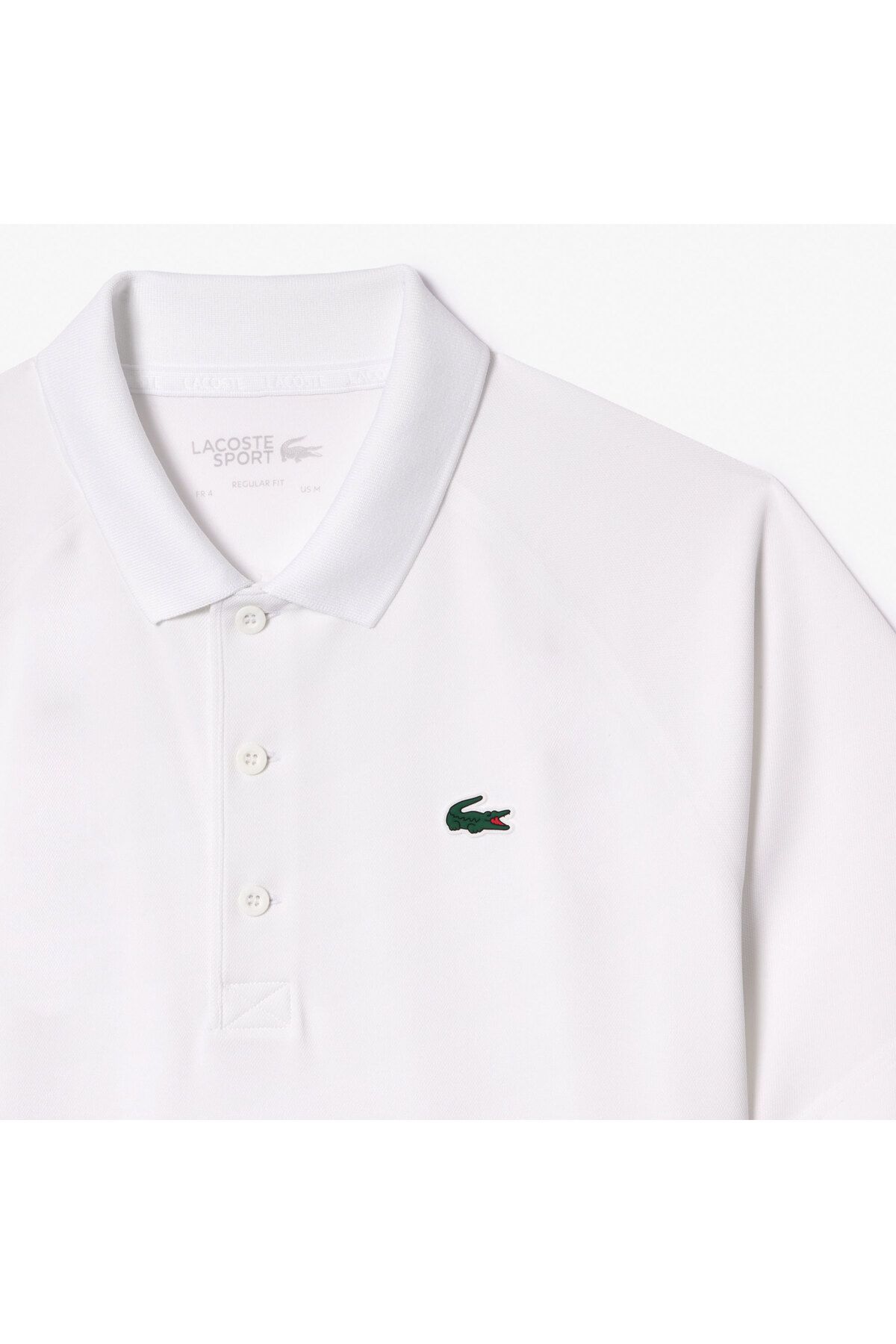 تی شرت یقه پولو مردانه چوگان سفید مناسب ورزشی Lacoste