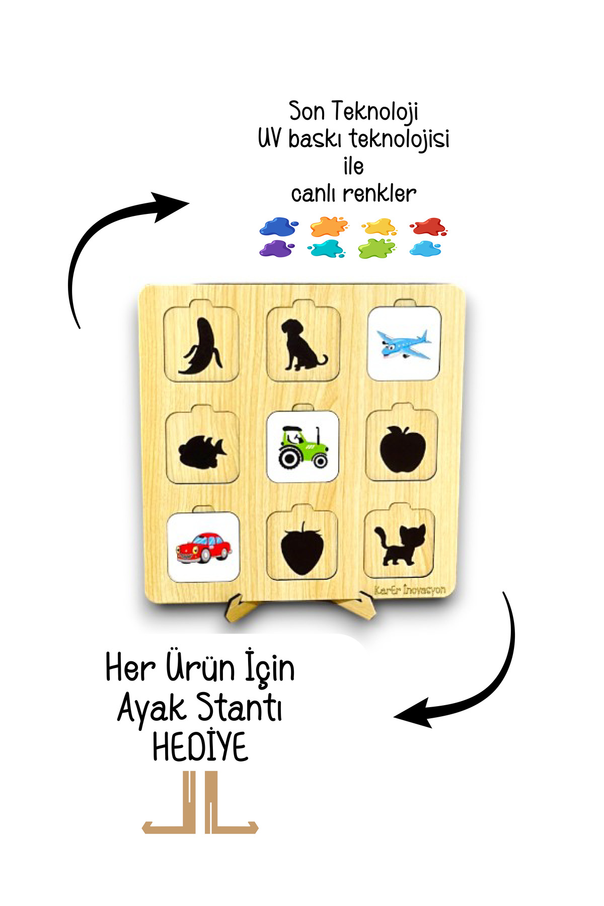 Karter İnovasyon Eşleme Kartları, Gölgeleme Eşleme Kartları, Gölge Bulma Oyunu,Ahşap Eşleme Kartları fotoğrafı 4 (önizleme)