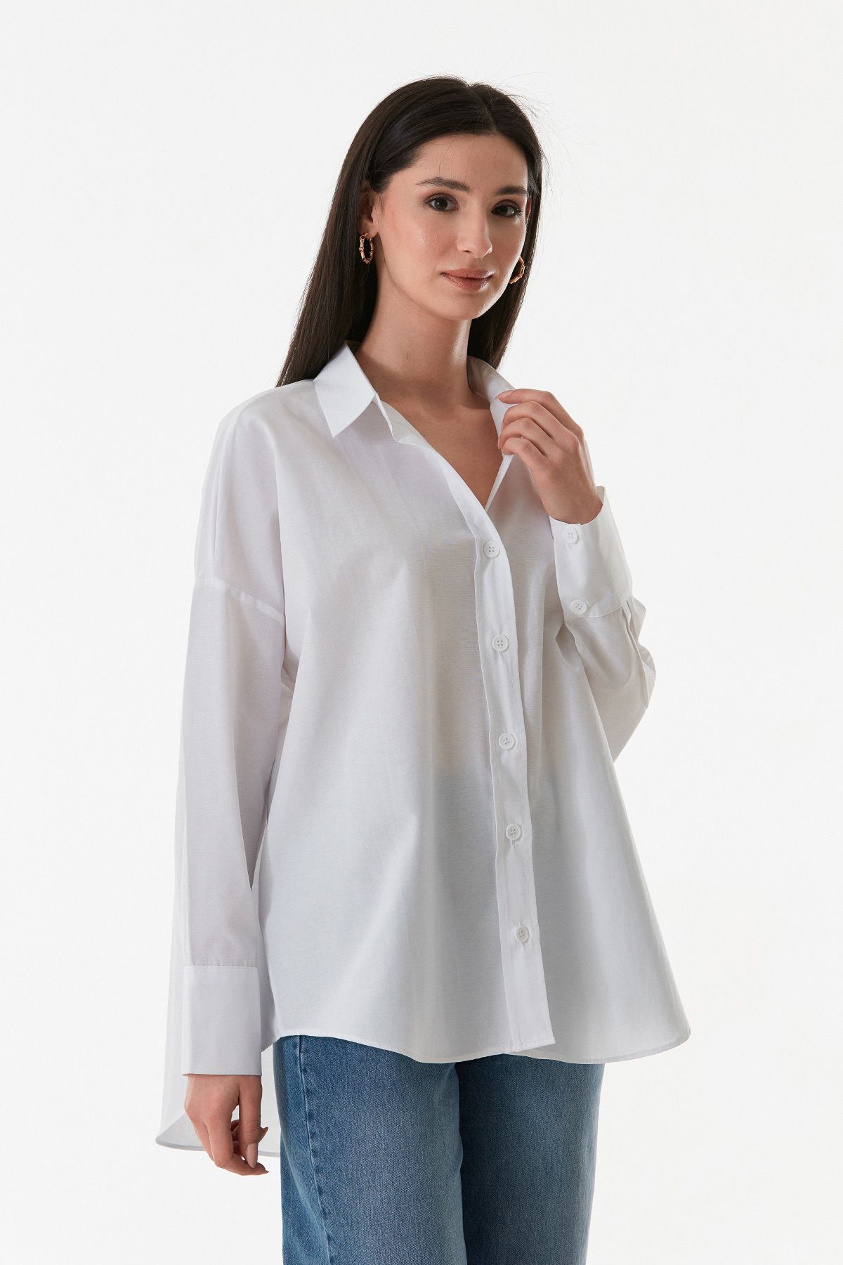 Fulla Moda-Basic Long Back Casual Shirt 3