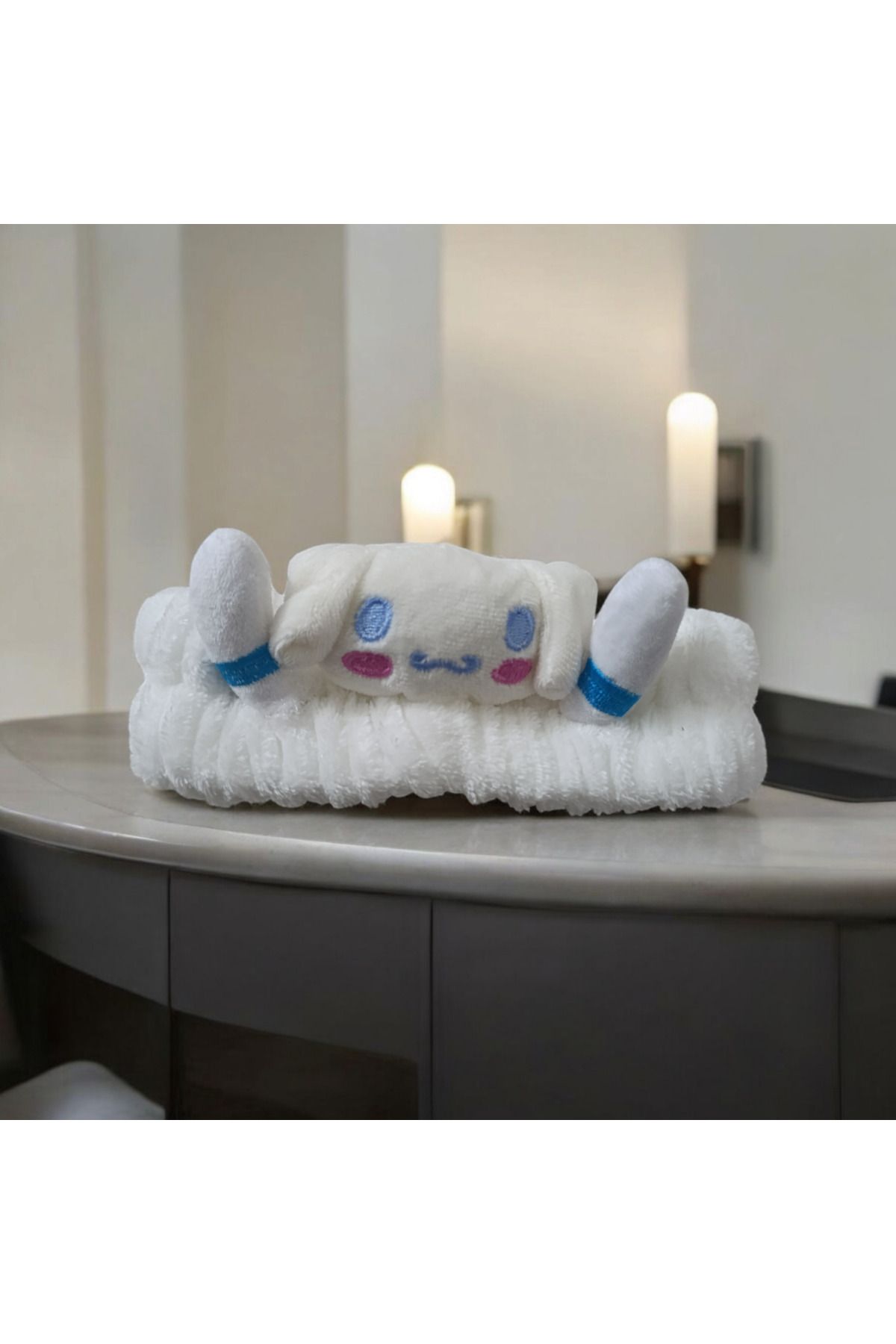 KANİNCHEN Kadın Süper Soft Spa Yüz Yıkama Elastik Saç Bandı Makyaj Saç Bandı