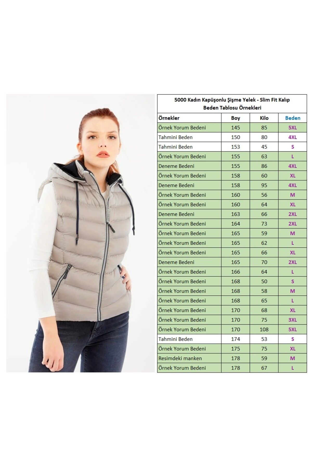 DYNAMO-Women's Ecru Hooded Puffer Vest Fleece Inside Hood 6