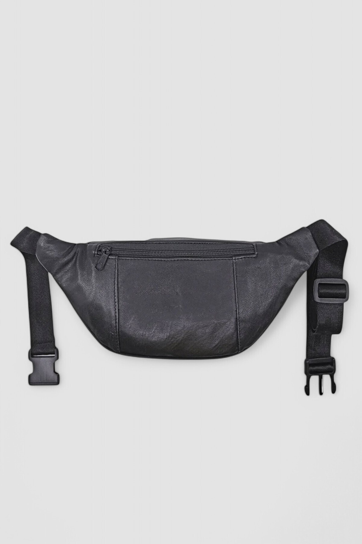 Lederax %100 Hakiki Deri Freebag Bel Çantası Siyah görsel 6