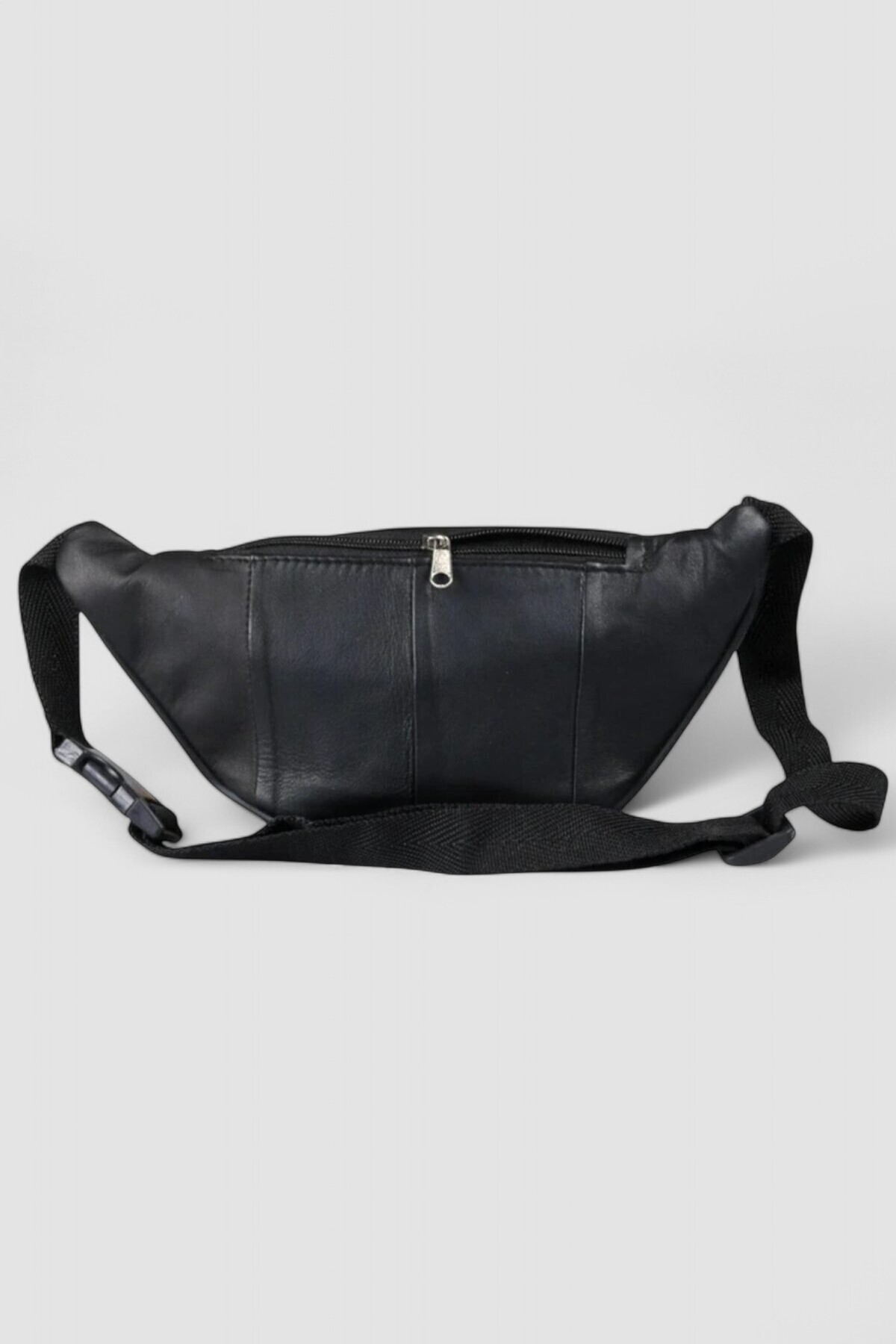 Lederax %100 Hakiki Deri Freebag Bel Çantası Siyah görsel 4