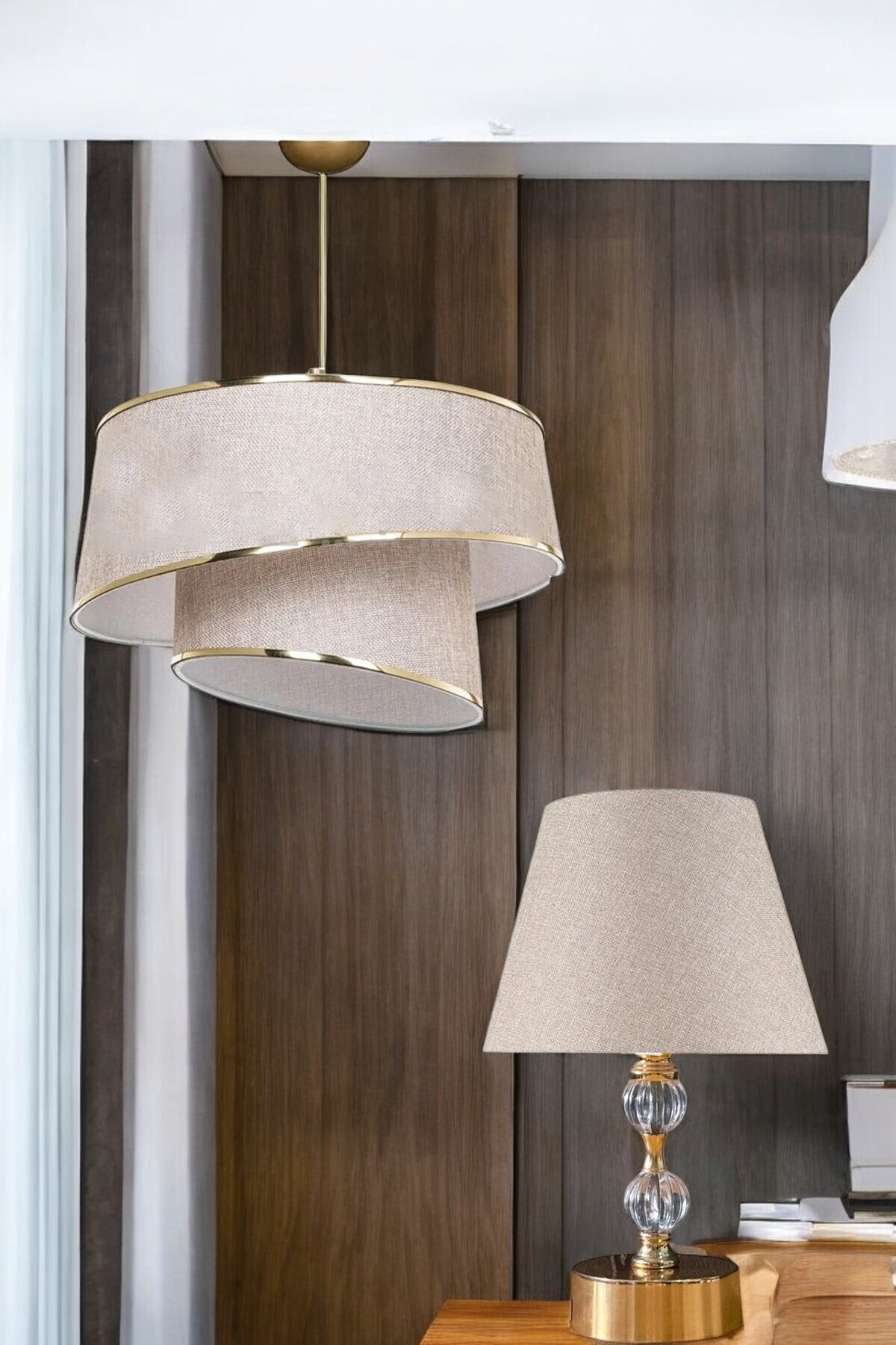 BBY HOME & DESIGN-Chandelier, Lampshade, Nightstand Set, Modern, Pendant Lamp, Piede Model 2