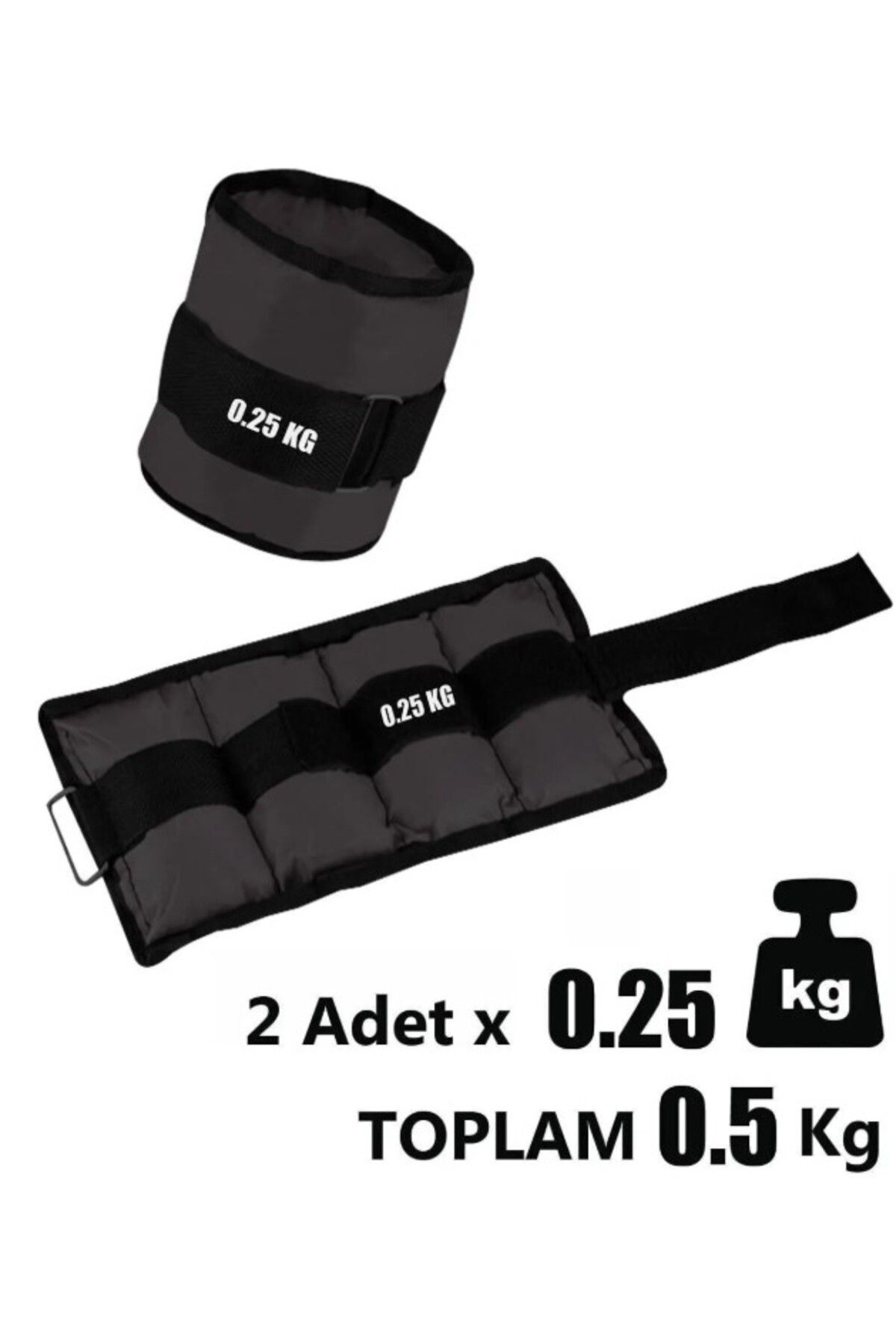 DSport El-ayak Bilek Ağırlığı 1 Kg Çift (2 ADET) Siyah