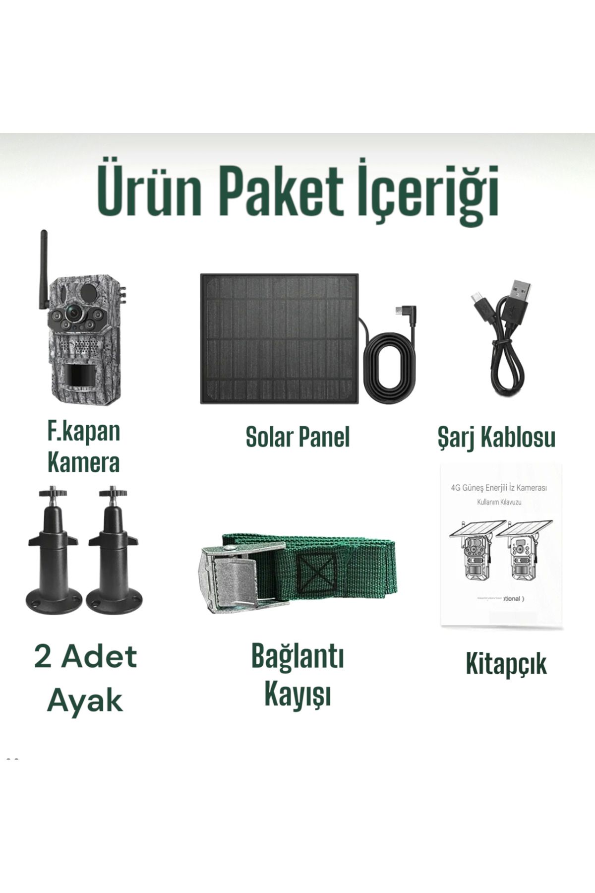 Urfakent 3 Sensörlü GPS Destekli 4G Sim Kartlı Solar Foto Kapan Kamera