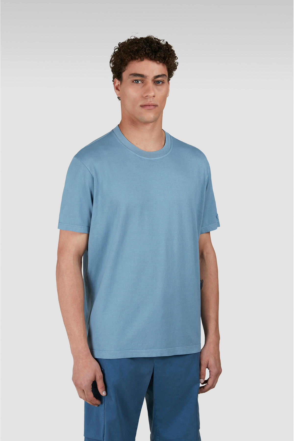 پال اند شارک تی‌شرت آستین کوتاه مردانه یقه گرد معمولی، ۱۰۰٪ پنبه، آبی، کد ۲۵۴۱۱۰۰۶-۶۳۵