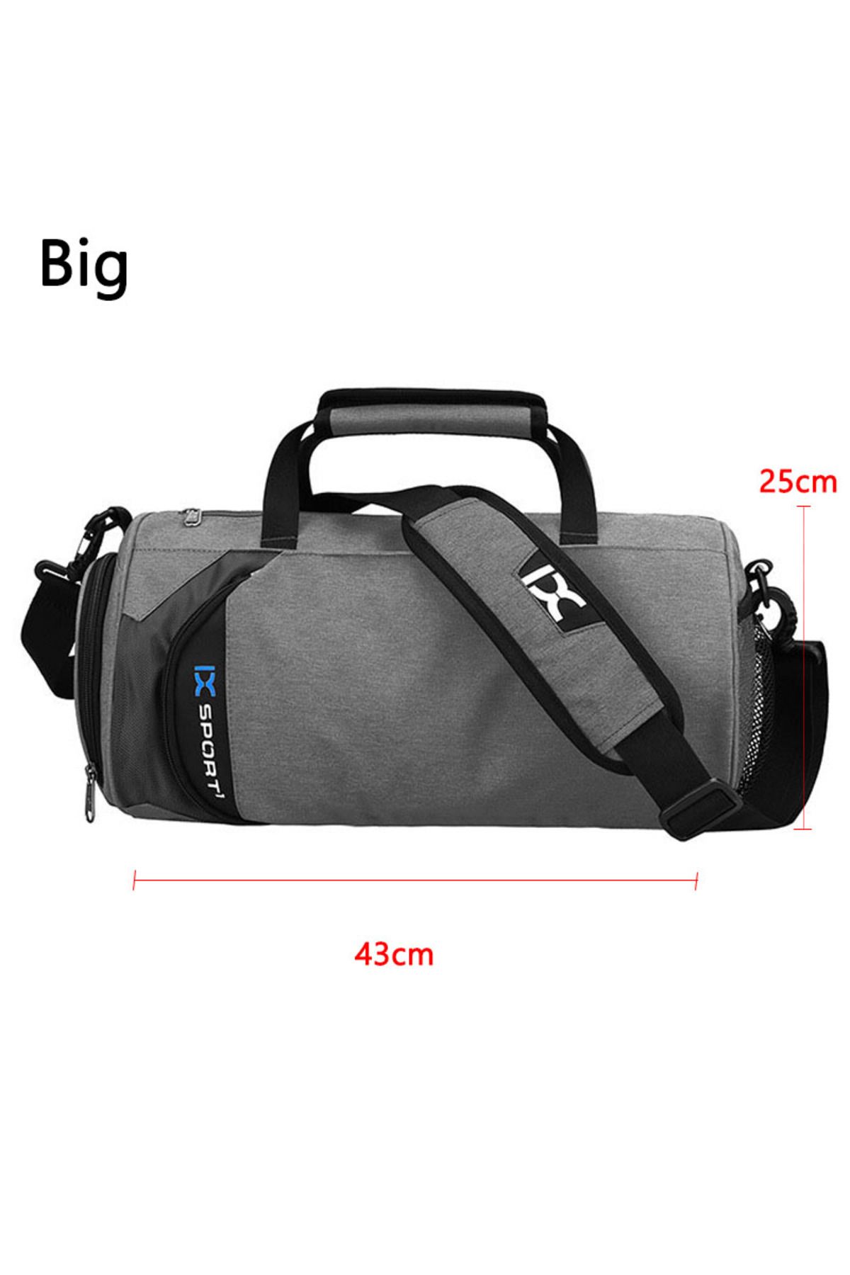 Choice-Deep Grey Big Ix Large Gym Bag Fitness Bags Wet Dry Training Men Yoga For Shoes Travel Shoulder Hand 1