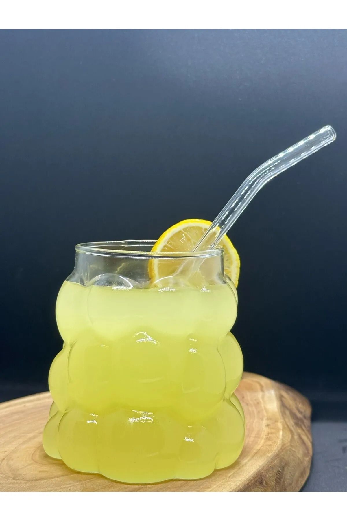 Albayrak Pipetli Üzüm Bardak Borosilikat Kokteyl ve Kahve Sunum Bardağı