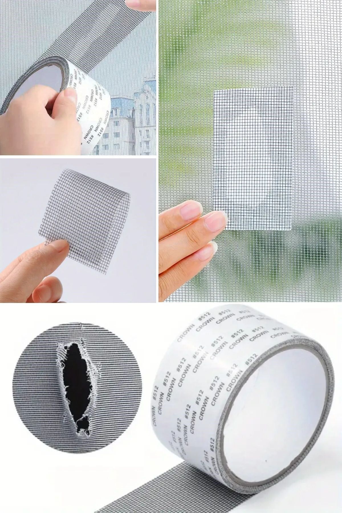 Albayrak Yapışkanlı Pencere Sinekliği Tamir Bandı Böcek Önleyici Yama Bandı –Gider Süzgeç 2 mt x 5 cm