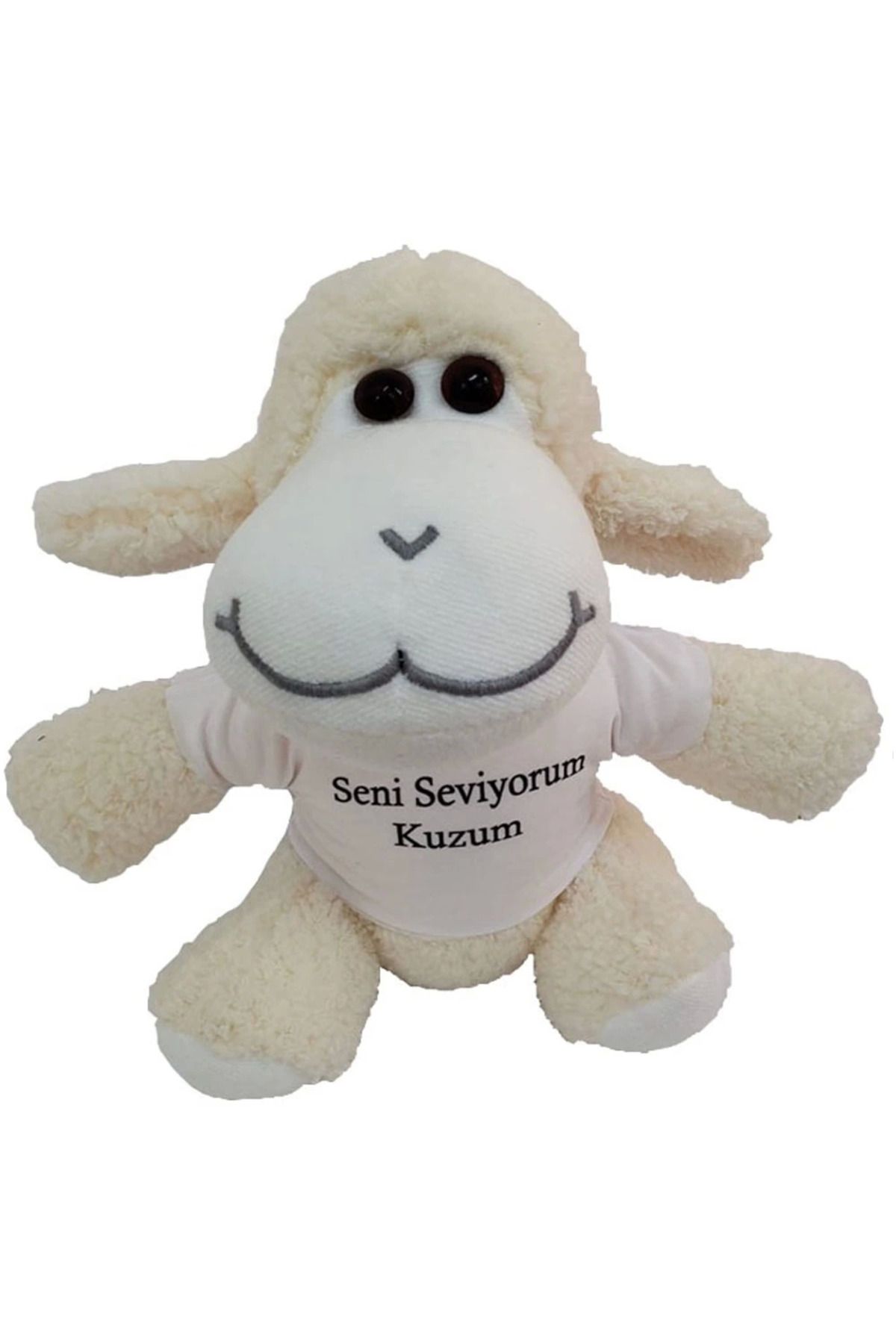 Evinso Seni Seviyorum Kuzum Tişörtlü Peluş Kuzu
