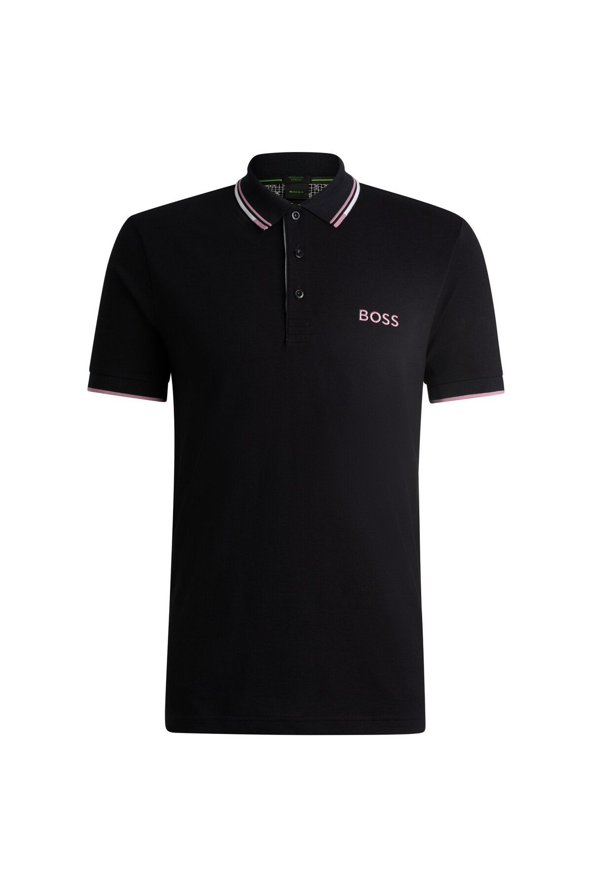 تی شرت یقه پولو آبی مردانه Polo Yaka T Shirt با آرم رنگ مخلوط پنبه BOSS