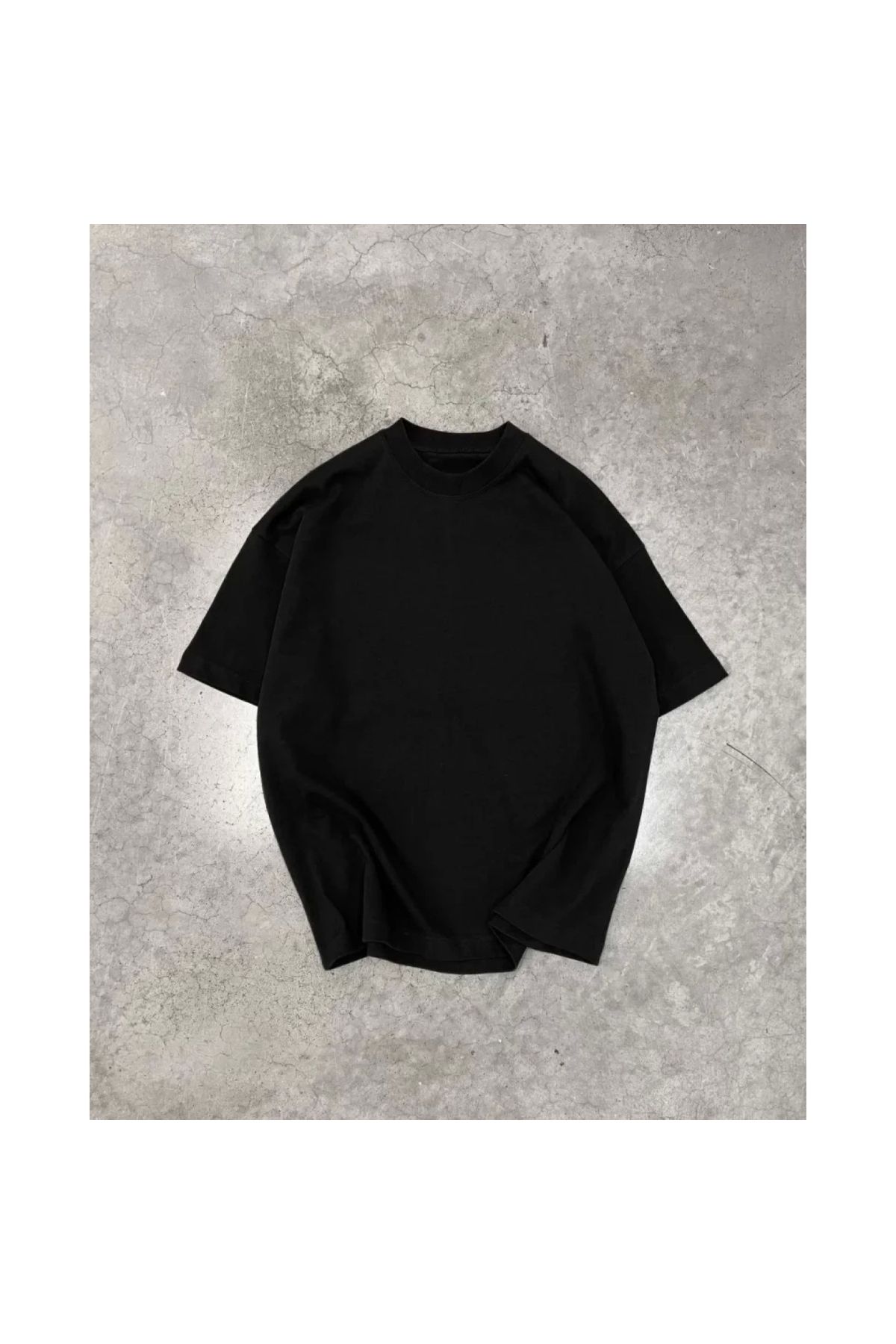 Narnuga Unisex Basic Bisiklet Yaka Oversize TShirt