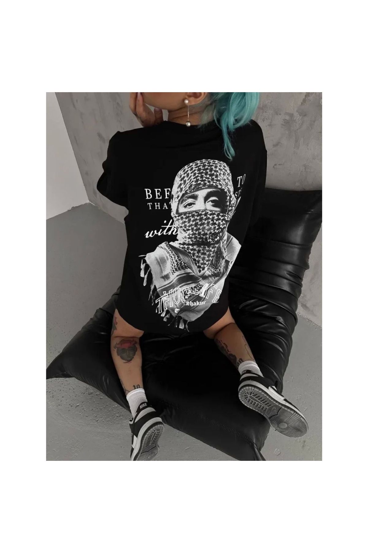 Narnuga Unisex Baskılı Oversize TShirt