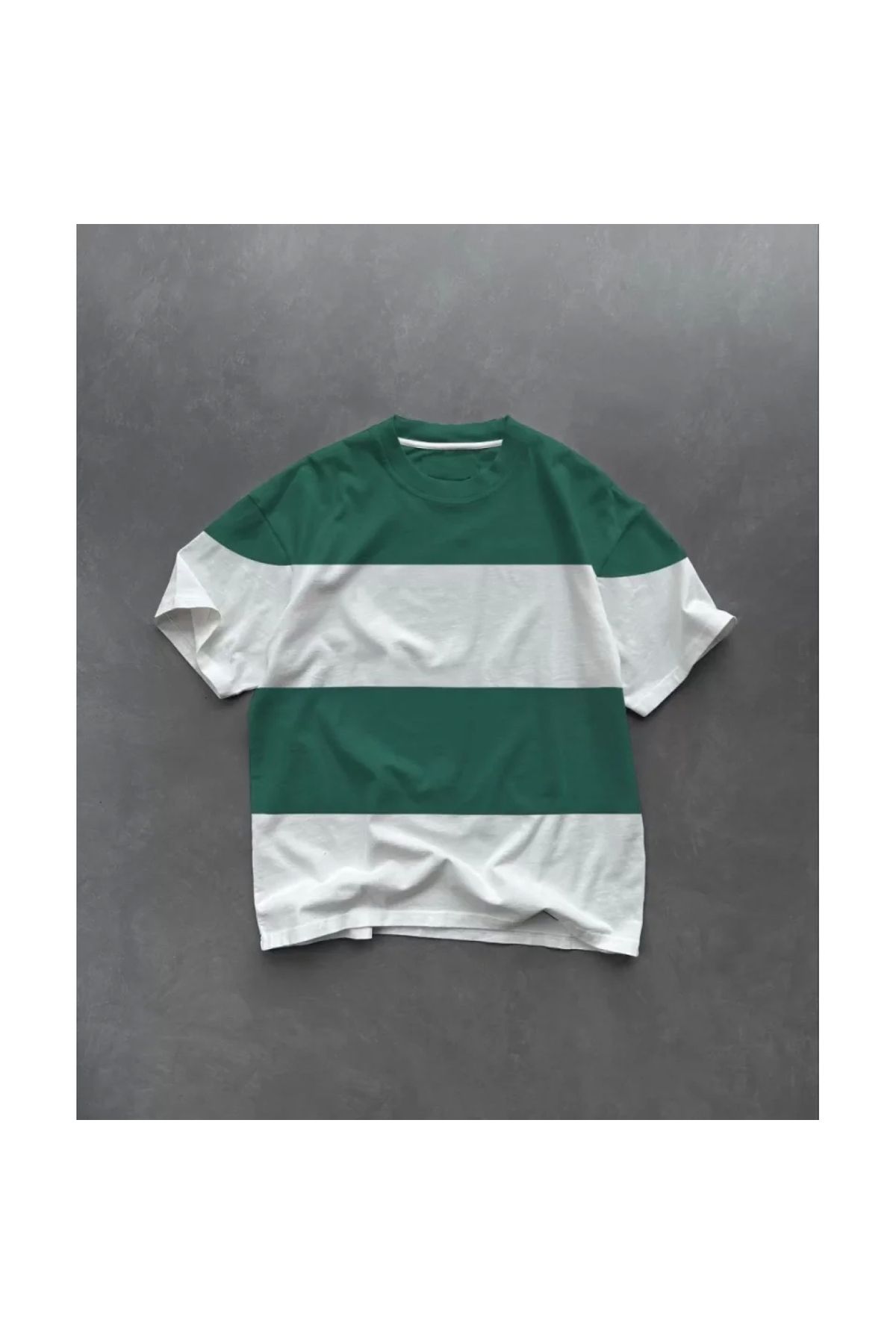 Narnuga Unisex Bisiklet Yaka Parçalı TShirt