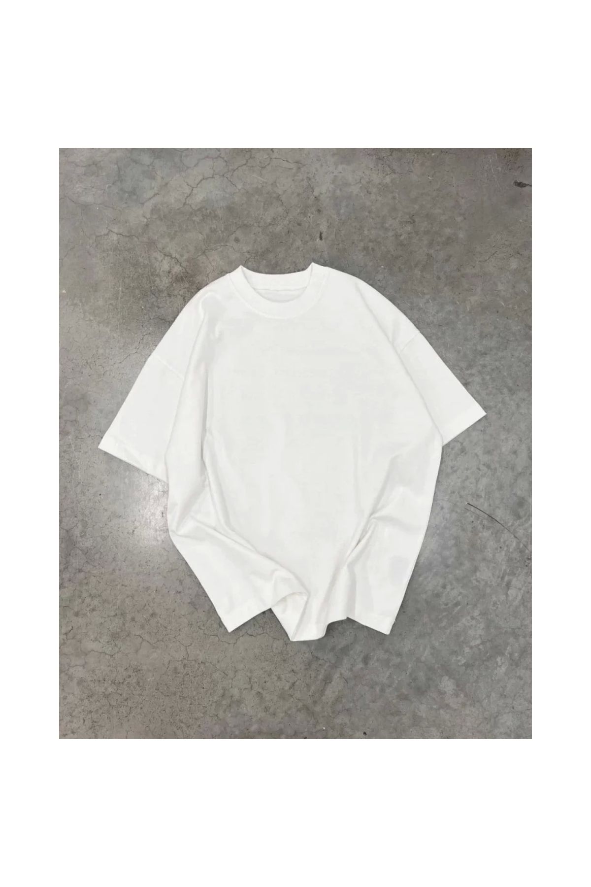 Narnuga Unisex Basic Bisiklet Yaka Oversize TShirt