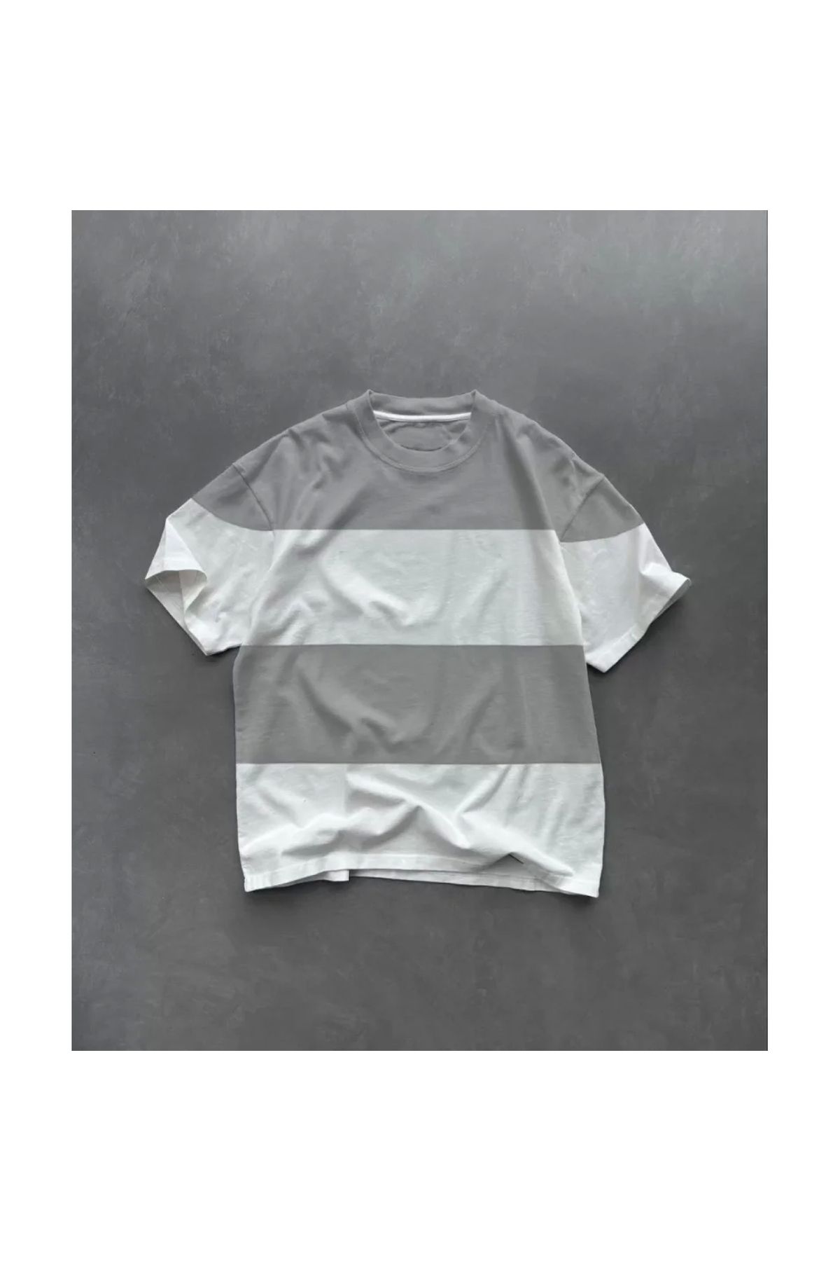 Narnuga Unisex Bisiklet Yaka Parçalı TShirt