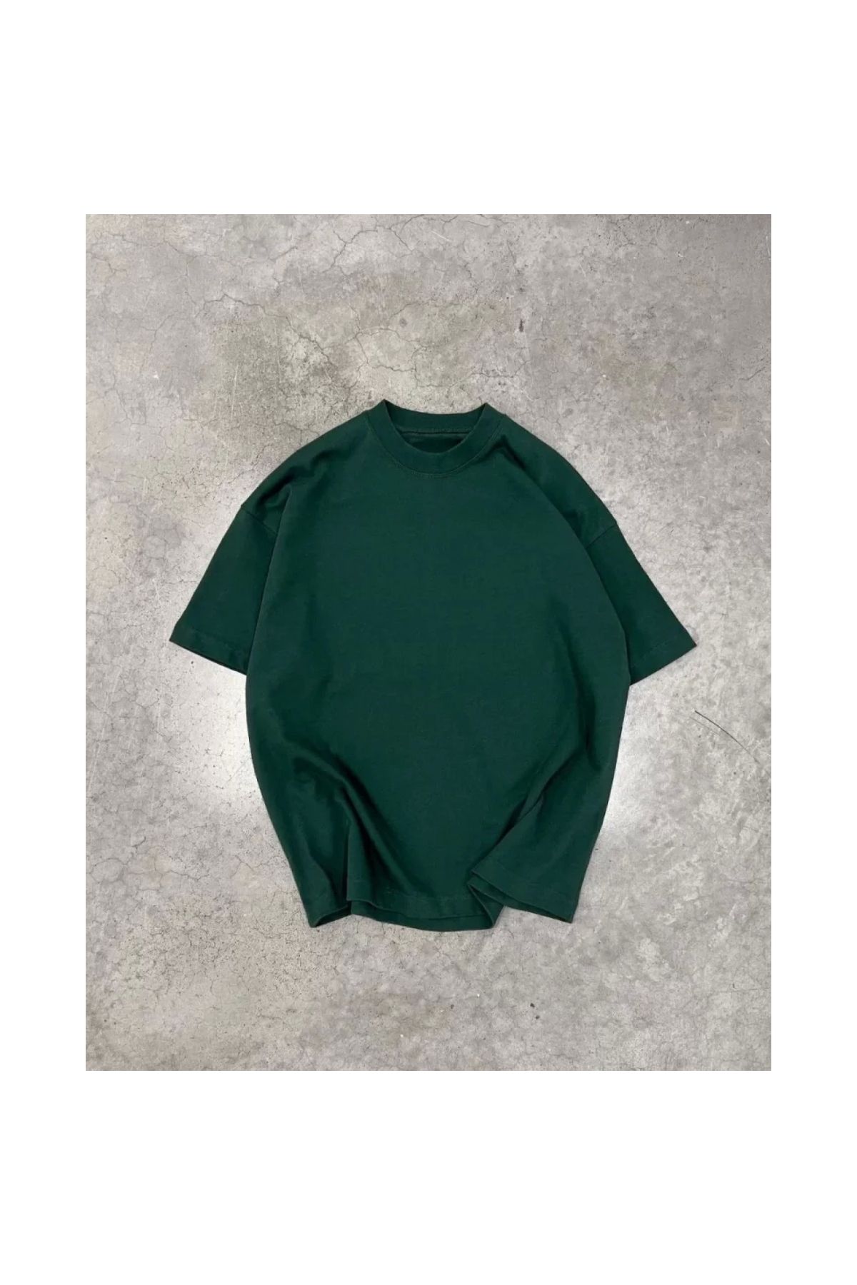 Narnuga Unisex Basic Bisiklet Yaka Oversize TShirt