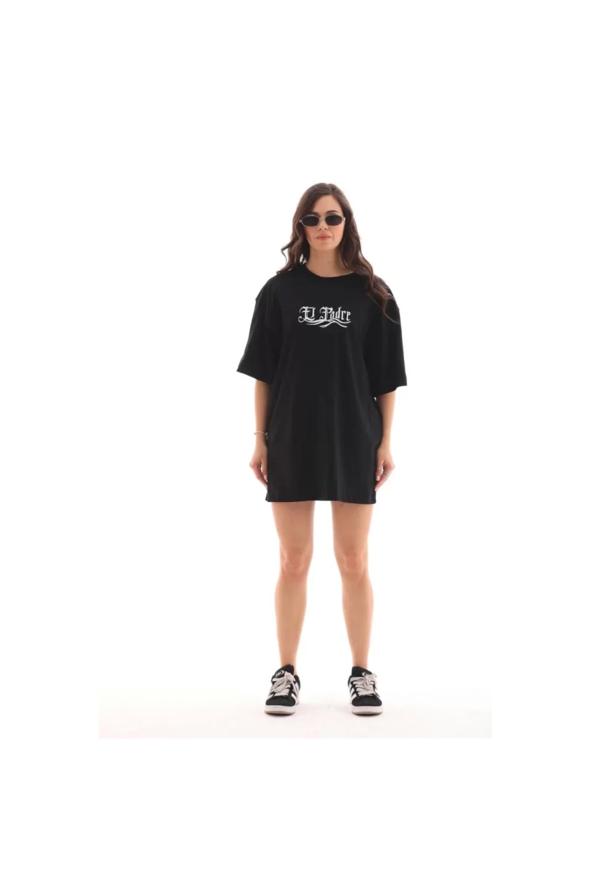 Narnuga Unisex Bisiklet Yaka Baskılı Oversize TShirt
