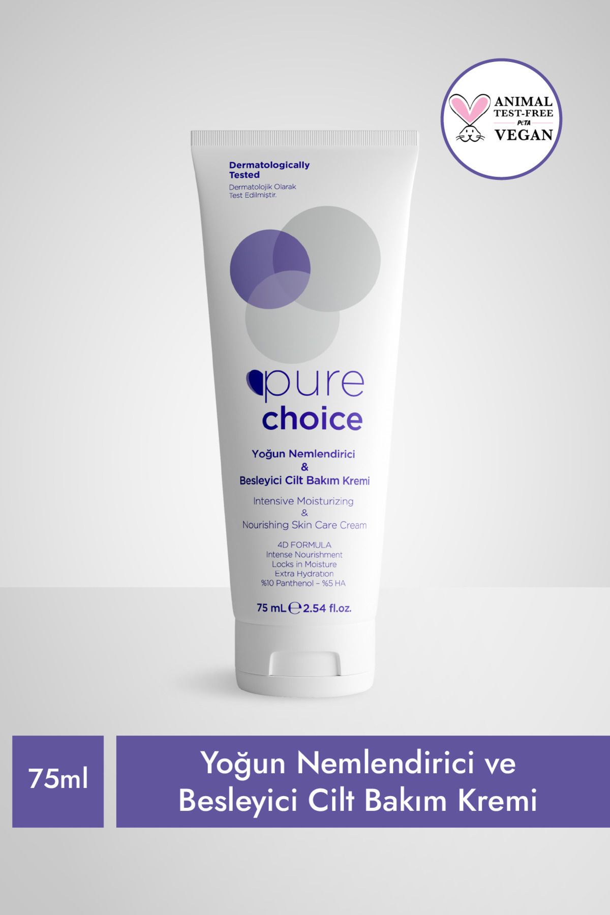 Pure Choice-75 Ml Intensive Moisturizing and Nourishing Skin Care Cream - 4D Formula (10% Panthenol + 5% Ha) 5