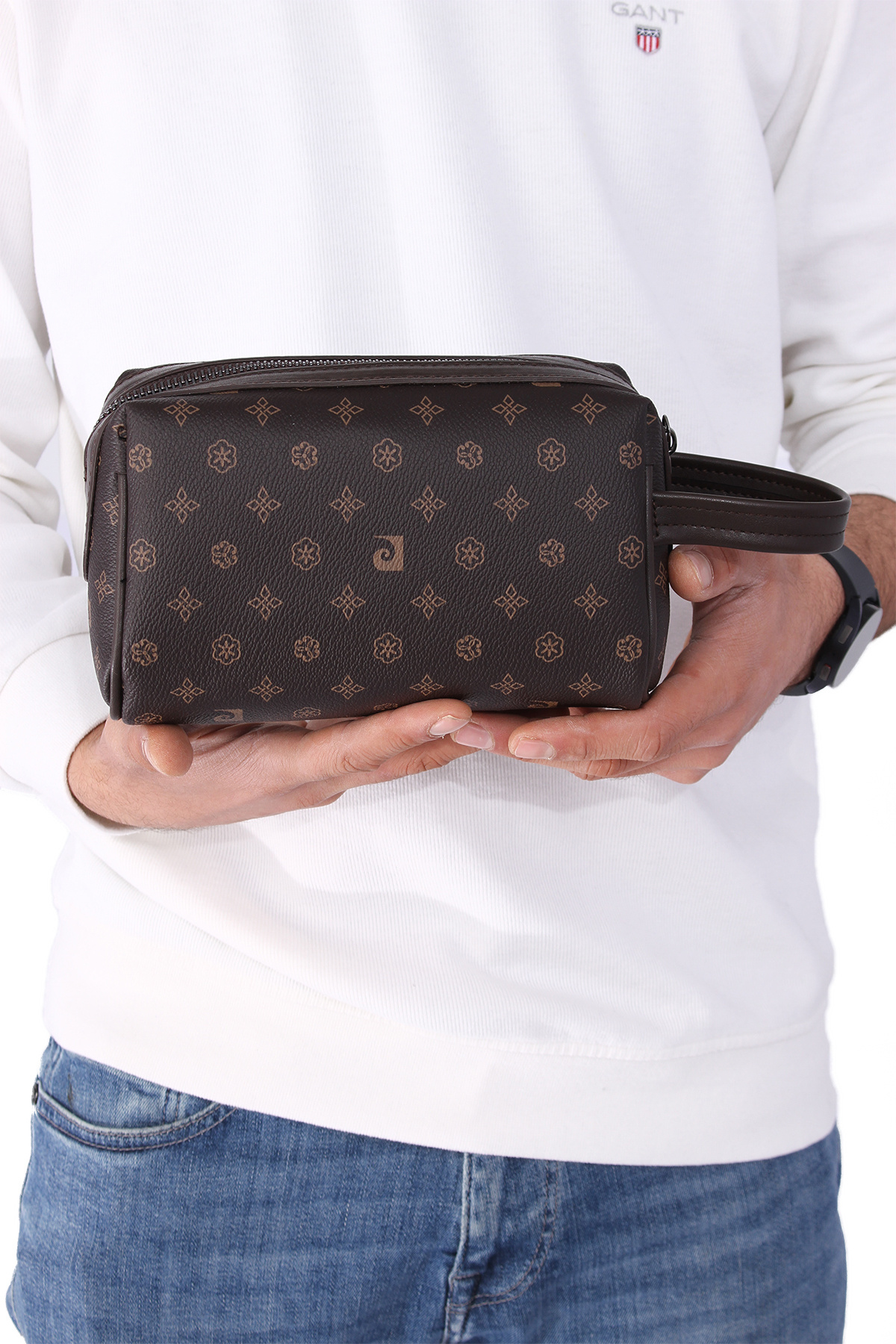 Pierre Cardin-01Pc 002001   Men's Clutch Bag - Hand Clutch Printed, Brown 3
