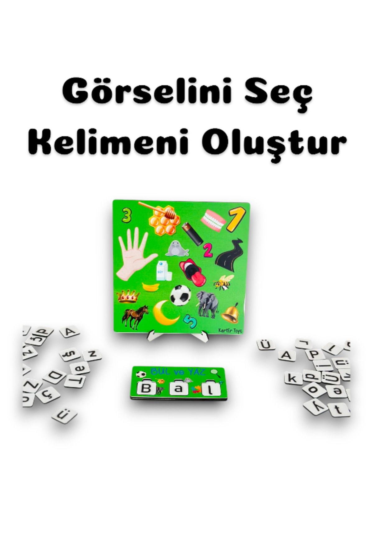 Karter İnovasyon-Educational and Word Building Game - Wooden Word Game 2