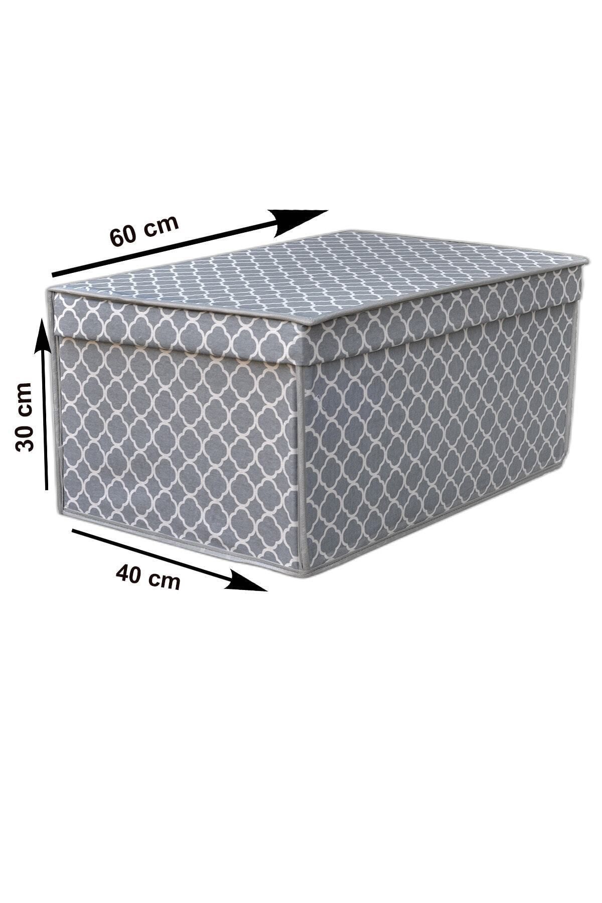 VAYBE-Mega Multi-Purpose Storage Box, Box Storage, Box, Organizer, Toy Box Gray Chain Pattern 40x60x30 4