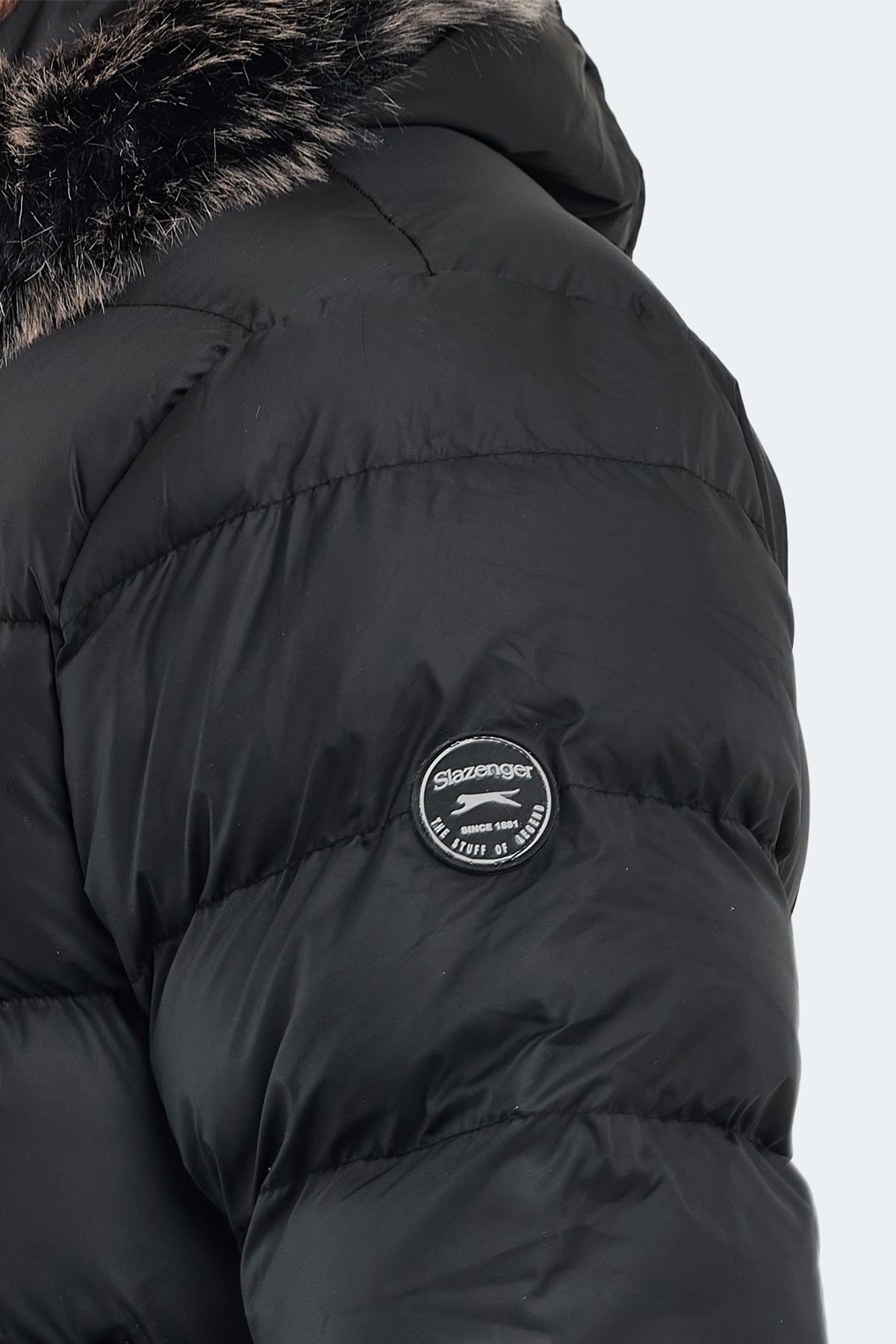 کاپشن مشکی مردانه مانتو Harshal St29je005 اورجینال Slazenger
