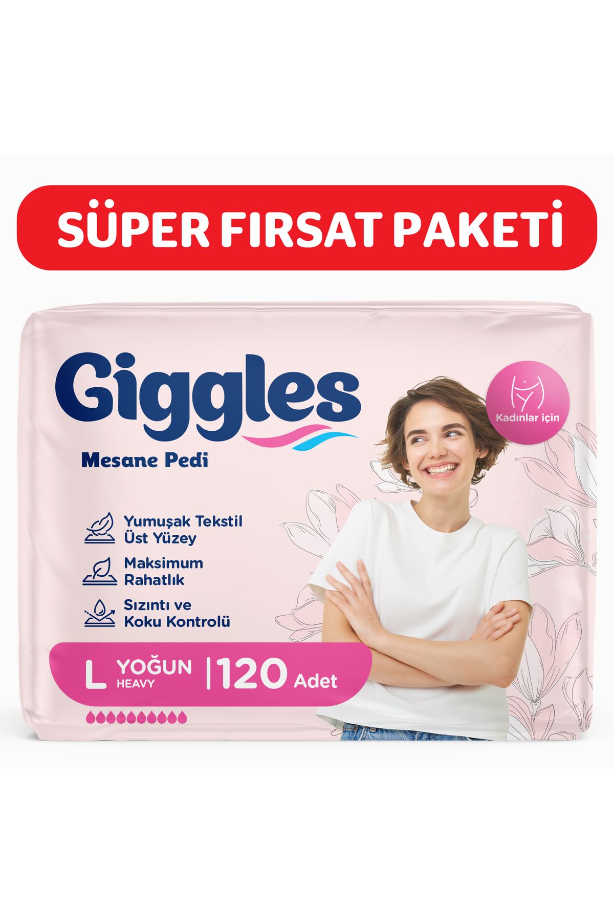 giggles Kadın Mesane Pedi Large(Yoğun) 120 Adet