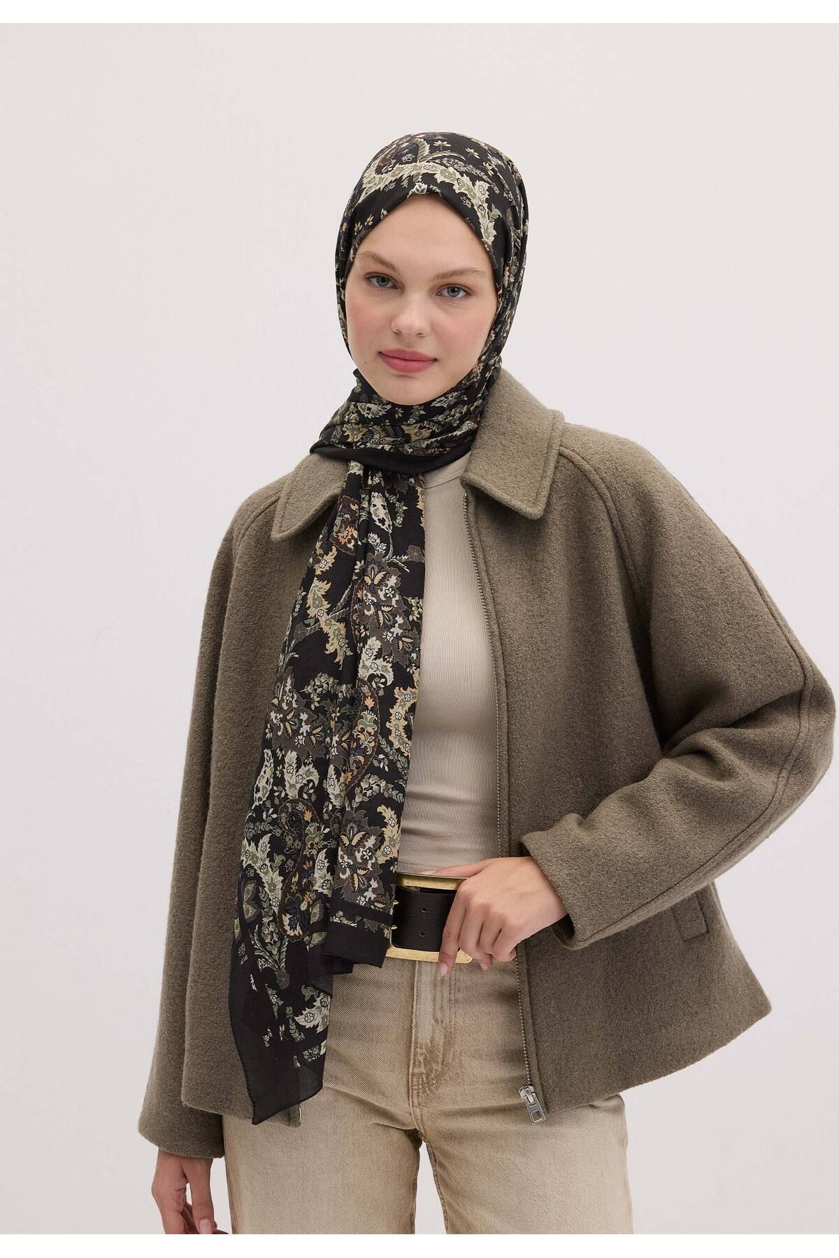 Fresh-Enya Pattern Shawl - Mink 1